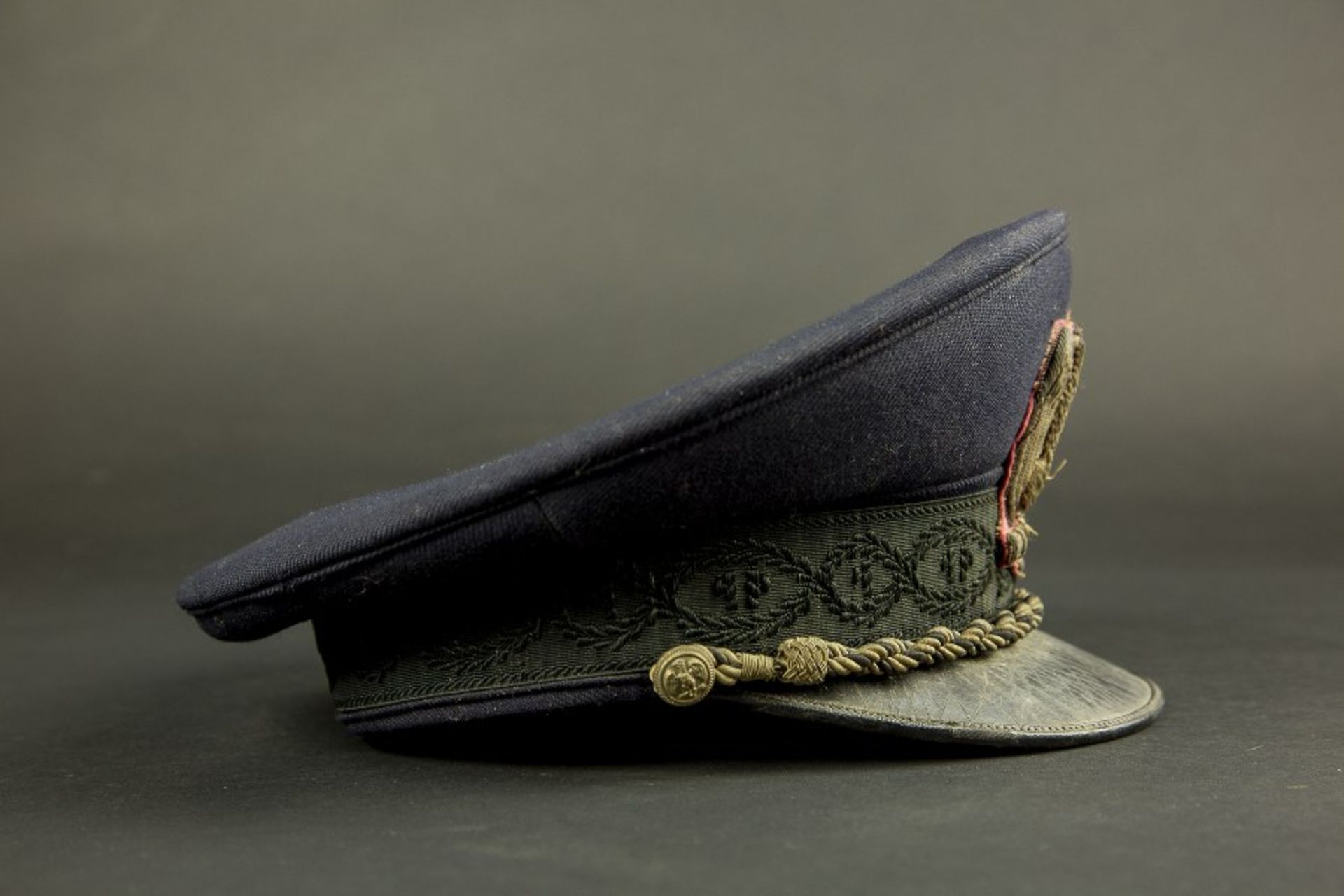 Casquette noire de cadre En drap noir, bandeau tissé de faisceaux fascistes entourés de - Bild 4 aus 4