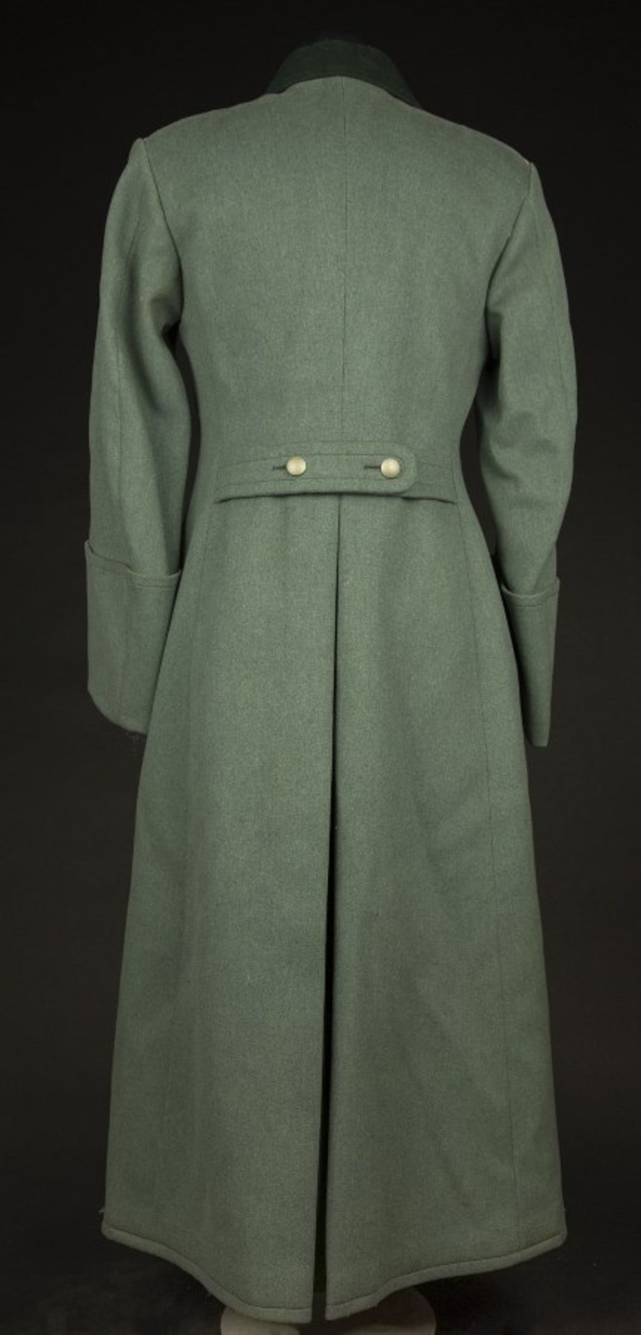 Manteau d'officier de l'Administration de la HeerEn gabardine Feldgrau, col vert canard, tous les - Bild 3 aus 4