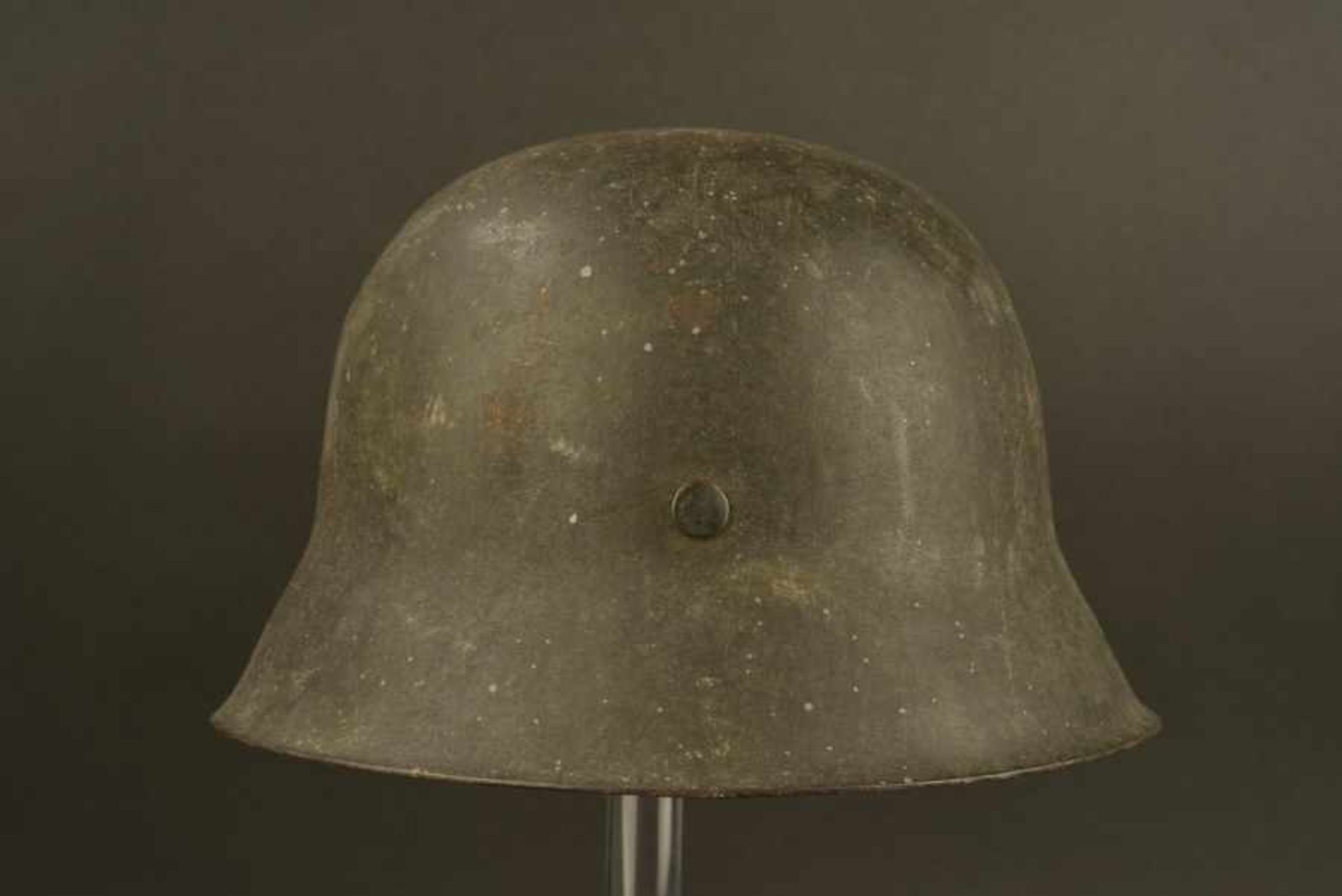 Casque allemandCoque de casque M-42, fabrication EF 64, numéro de lot 2977. Coiffe en cuir complète, - Bild 4 aus 4