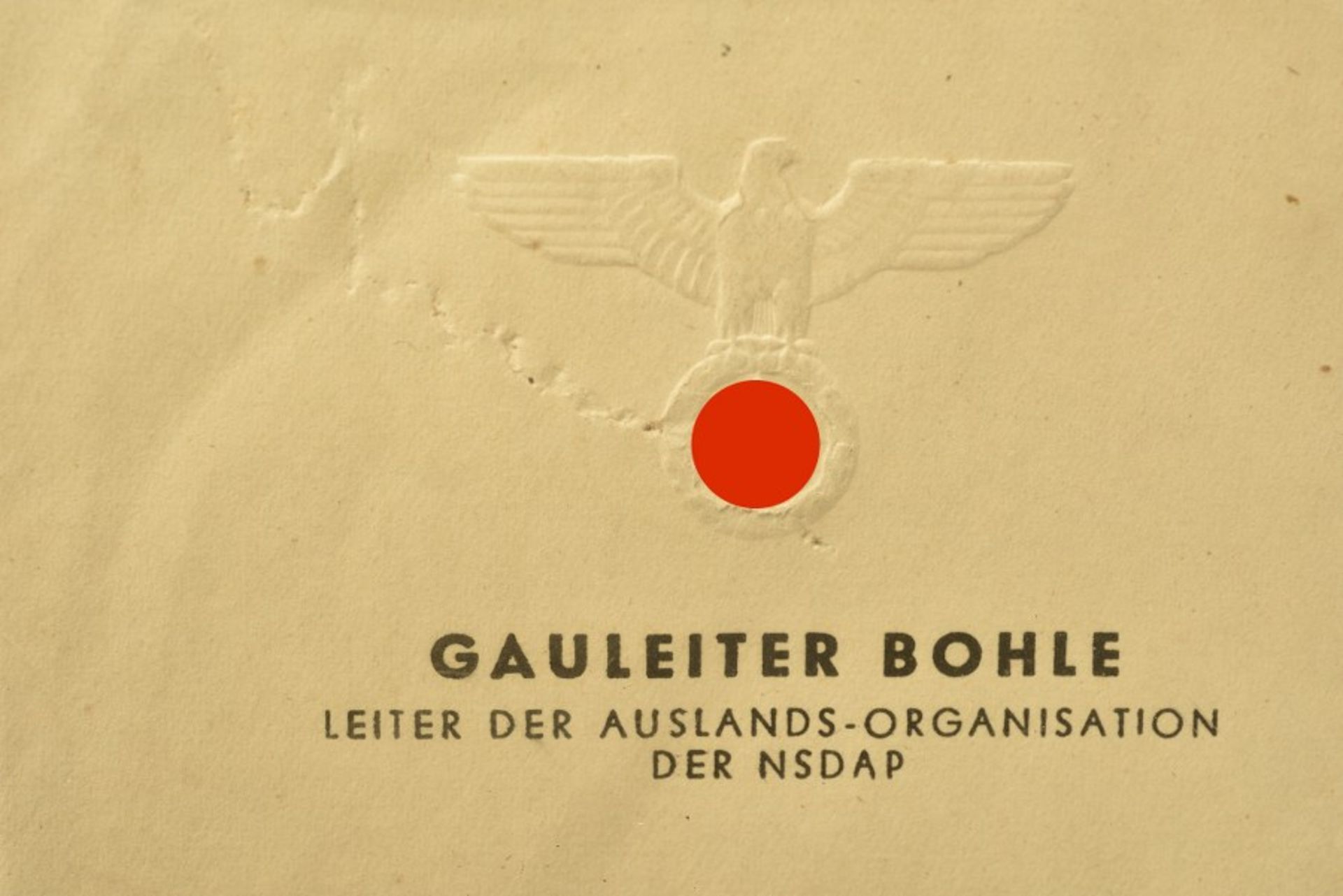 KVK et courrier du Gauleiter BohleKVK complète avec son ruban. Courrier de Gauleiter Bohle, daté - Bild 2 aus 2