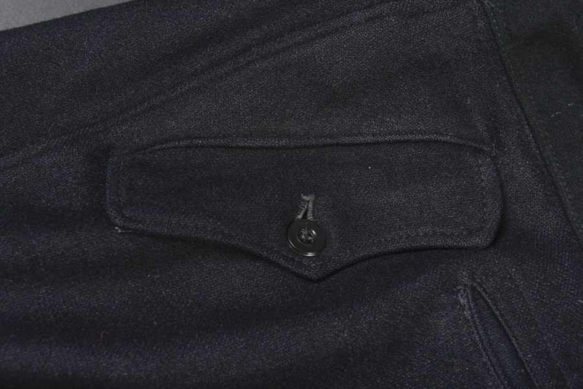 Pantalon panzerEn drap noir. Tous les boutons sont présents, ainsi que la ceinture en toile sable. - Bild 4 aus 4