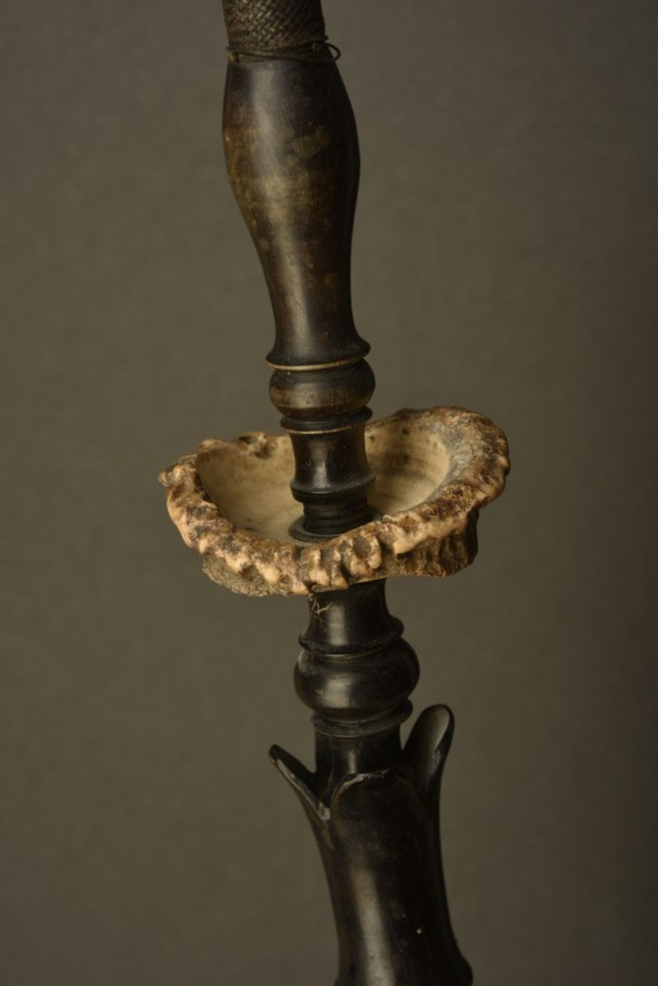 Pipe de réserviste d'un cuirassierEn bois, petit modèle, cordon et glands présents. Fourneau en - Bild 3 aus 4