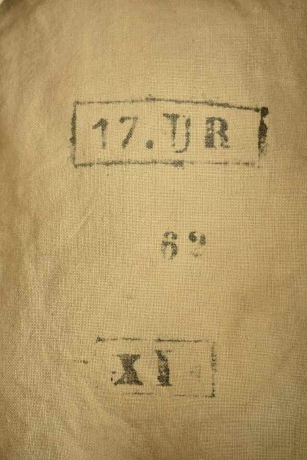 Mütze du 17ème UhlanEn drap Feldgrau, bandeau blanc, liserés blanc. Double cocarde. Intérieur doublé - Bild 4 aus 4