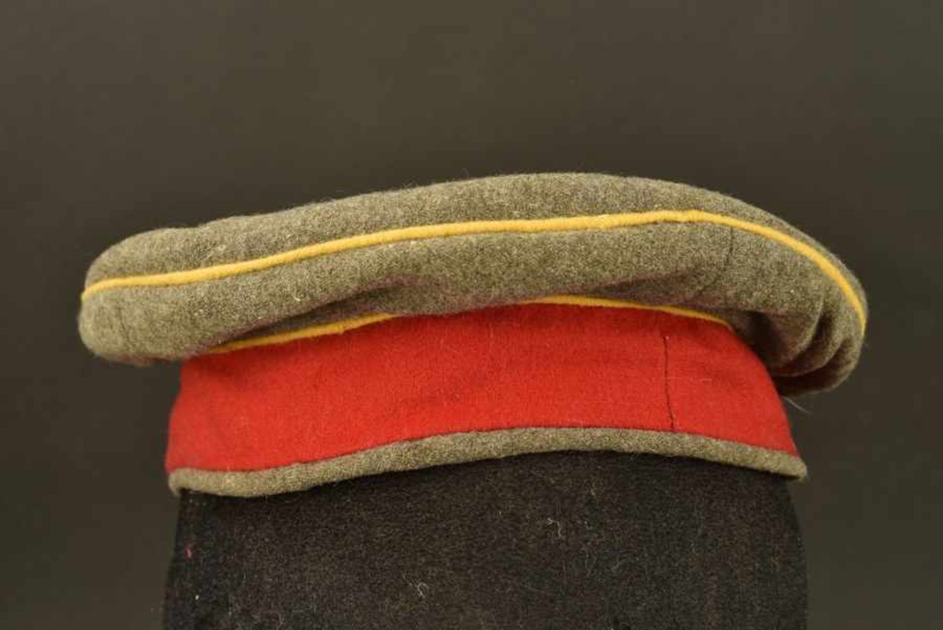 Mütze troupe de la CavalerieProbable achat personnel en drap feldgrau, bandeau rouge, liseré - Bild 4 aus 4