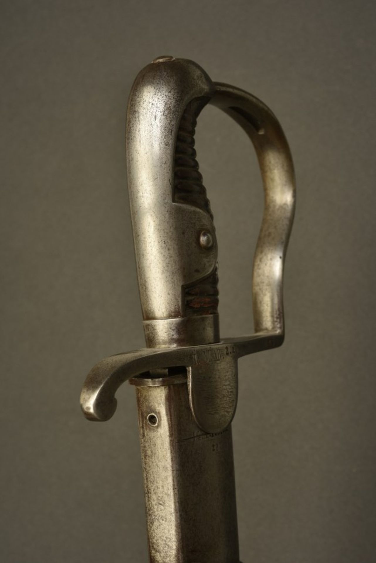 Sabre de cavalerie lourde modèle 1811, matriculé d'une colonne de munitionsGarnitures en métal, - Bild 3 aus 4