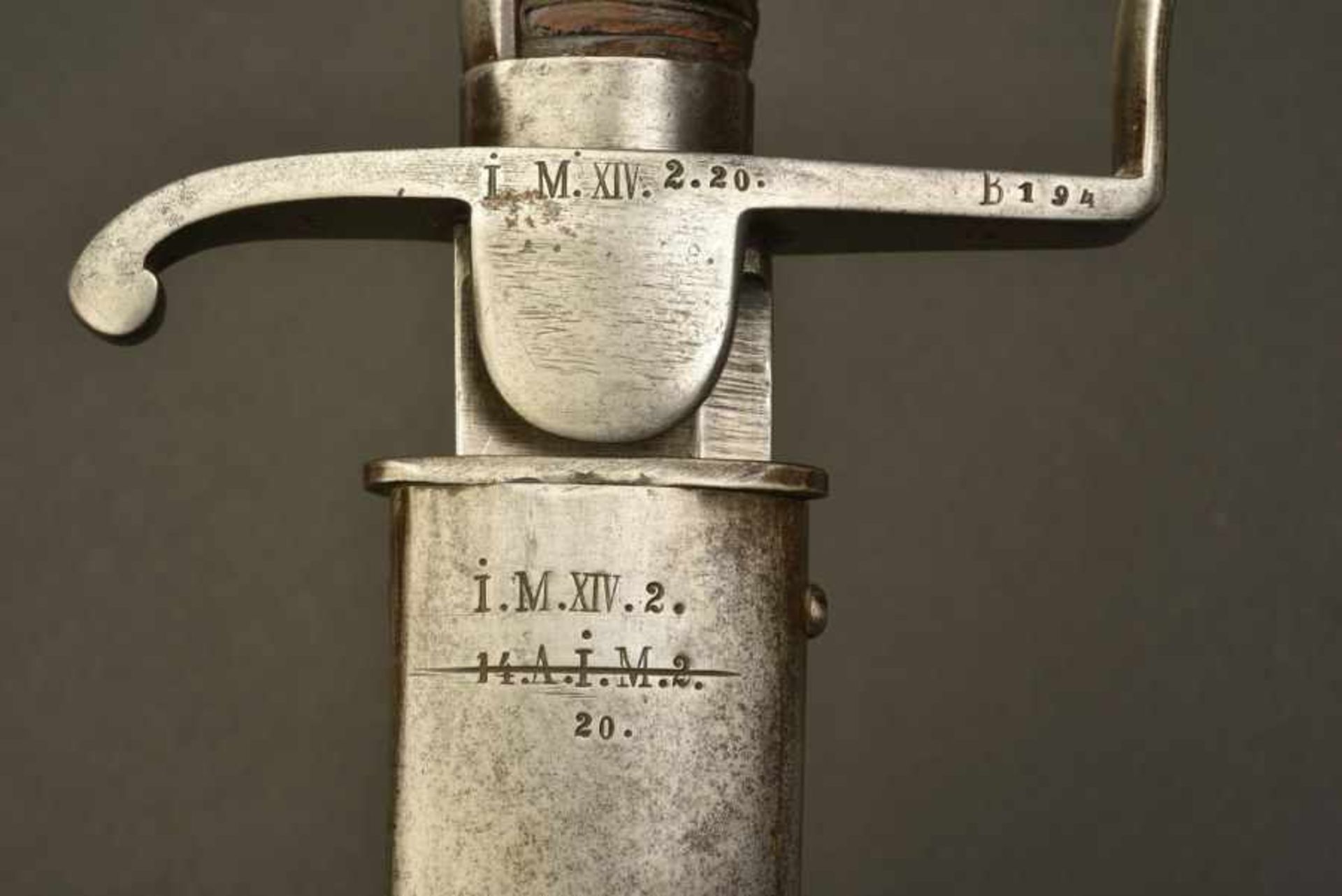 Sabre de cavalerie lourde modèle 1811, matriculé d'une colonne de munitionsGarnitures en métal, - Bild 2 aus 4