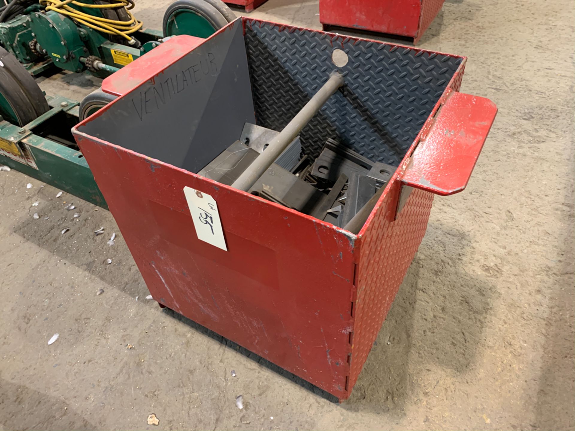 LOT OF (3) 24" X 24" X 24" STEEL BIN (CONTENT NOT INCLUDED)