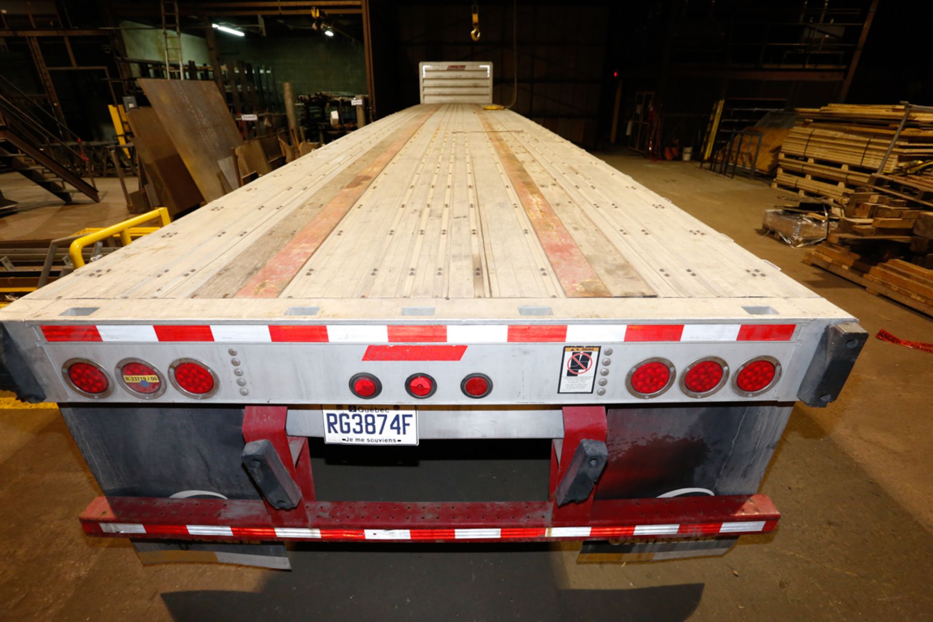 GREAT DANE (2006) 48' FLAT BED TRAILER, ALUMINUM BED, DOUBLE AXLE, NET WEIGHT: 4250 KG, VIN: - Image 4 of 4