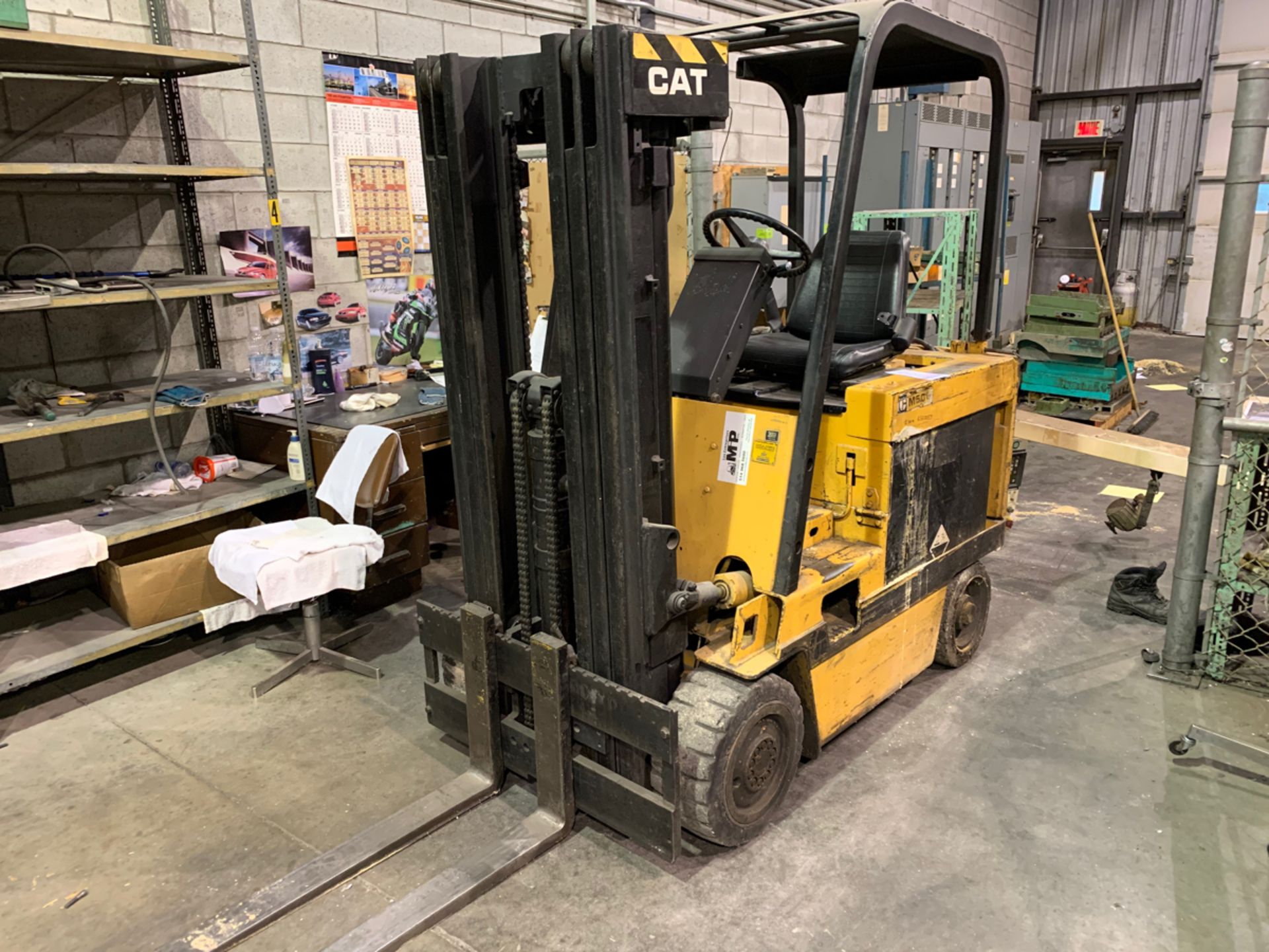 CAT M50 ELECTRIC FORKLIFT, 5000 LBS CAP. (AS-IS)