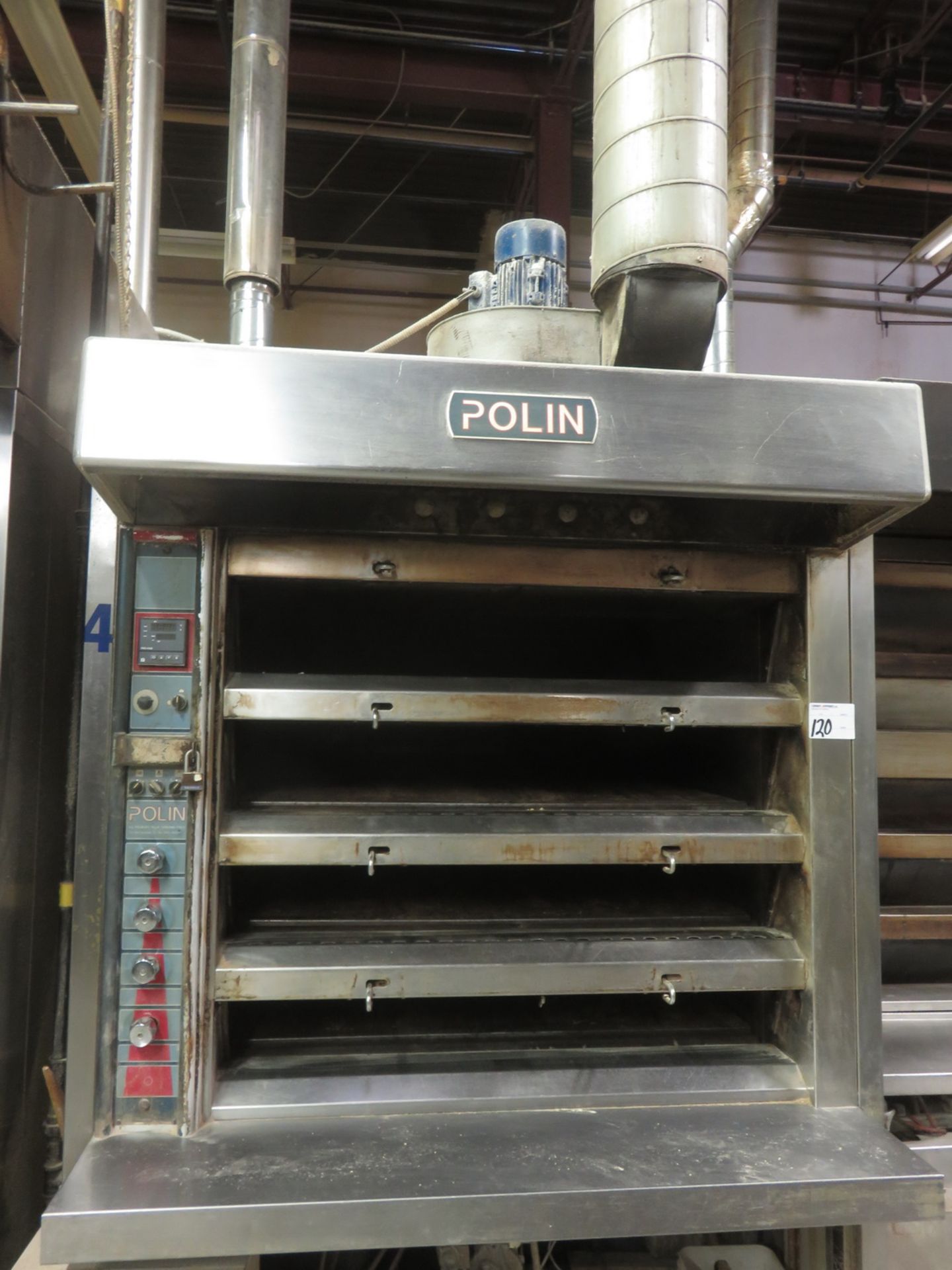 POLIN DRAGO/890 4-DECK GAS FIRED OVEN, S/N 45133002/26 C/W MANUAL