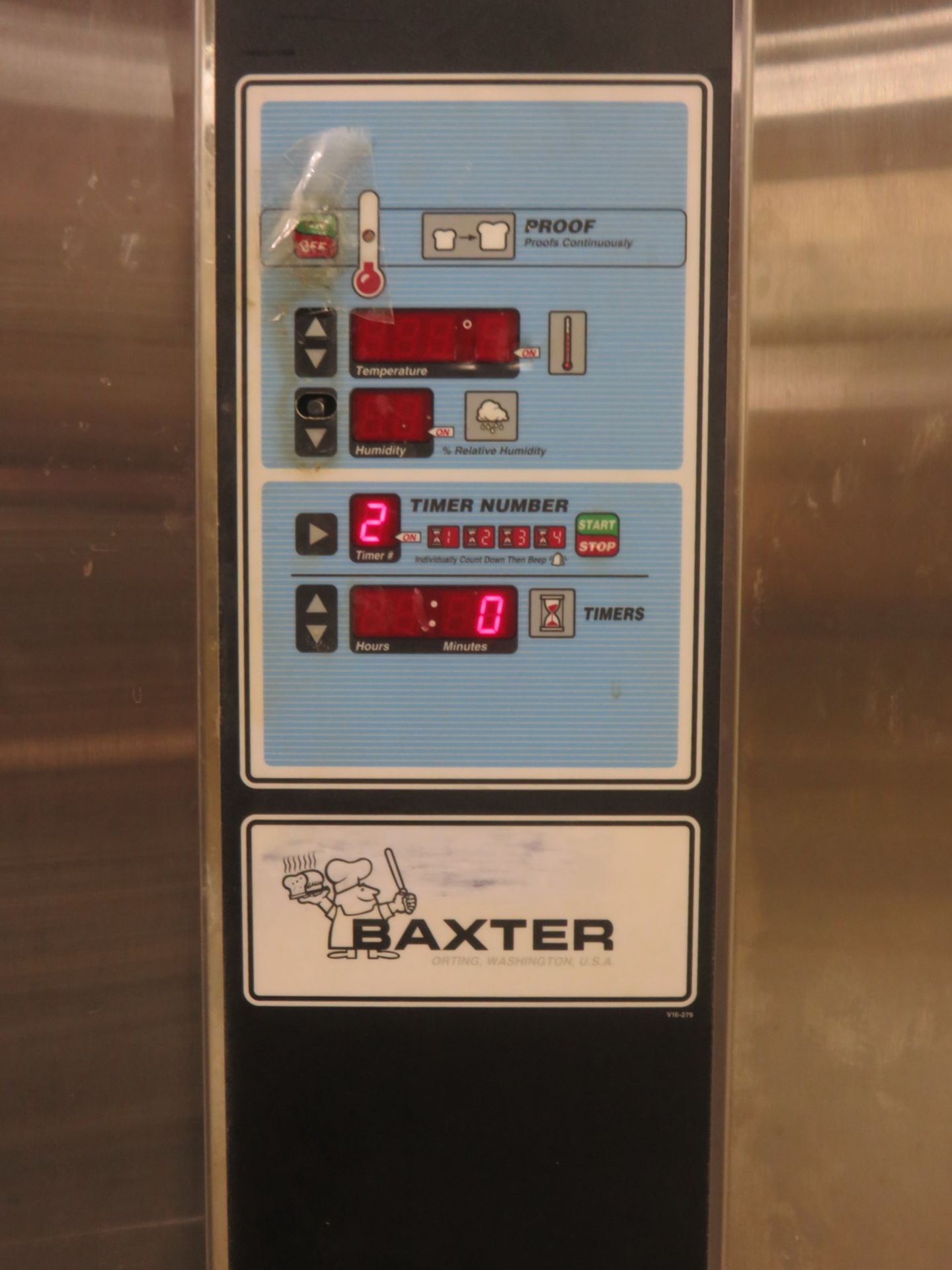 BAXTER PC-200-M118/PC200P-16 APPROX. 68" X 150" X 77"H 4-DOOR ROLL-IN PROOFER, S/N 24-1003498 - Image 3 of 3