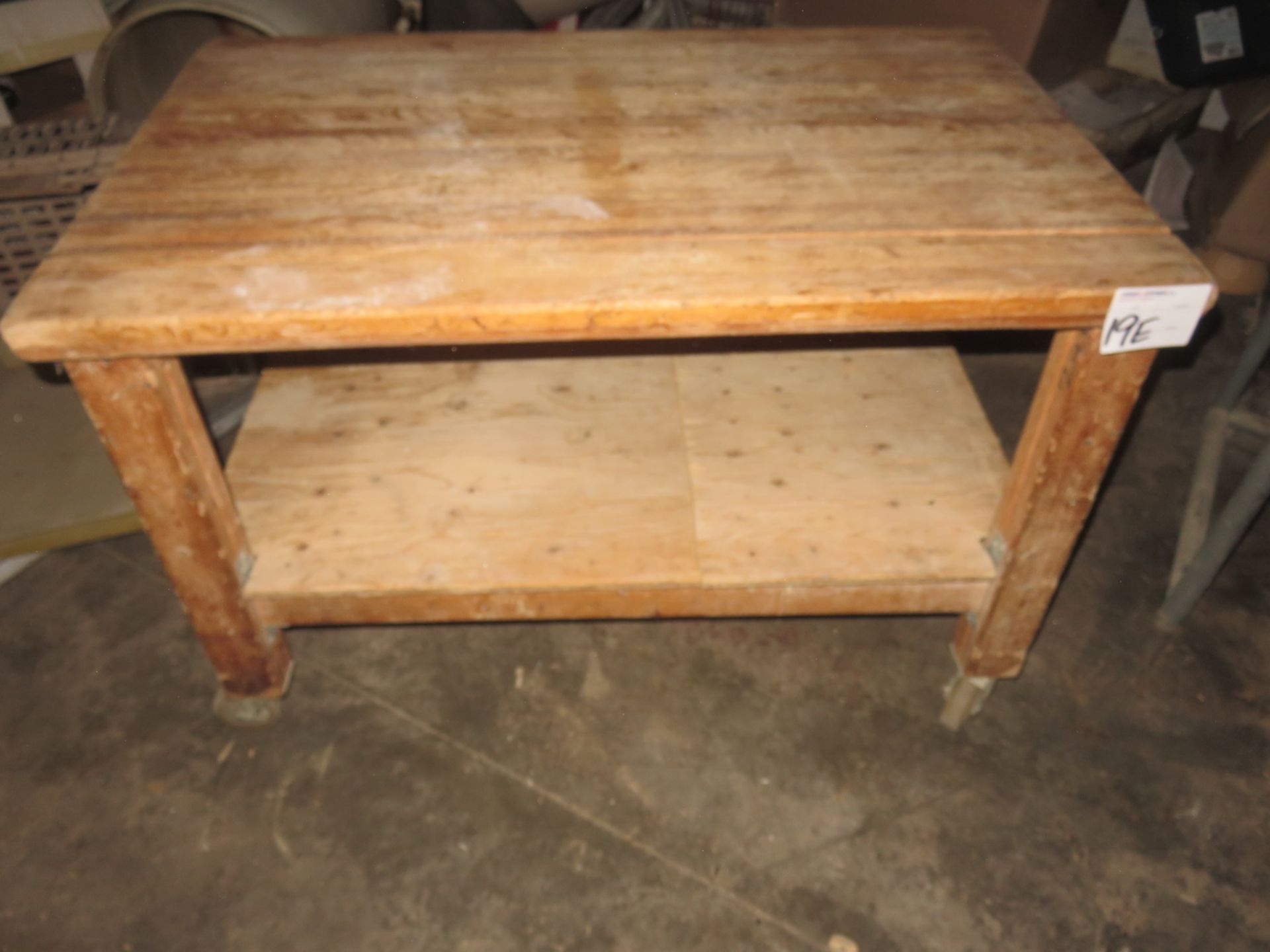 MAPLE TOP & WOOD 32" X 50" PORTABLE TABLE