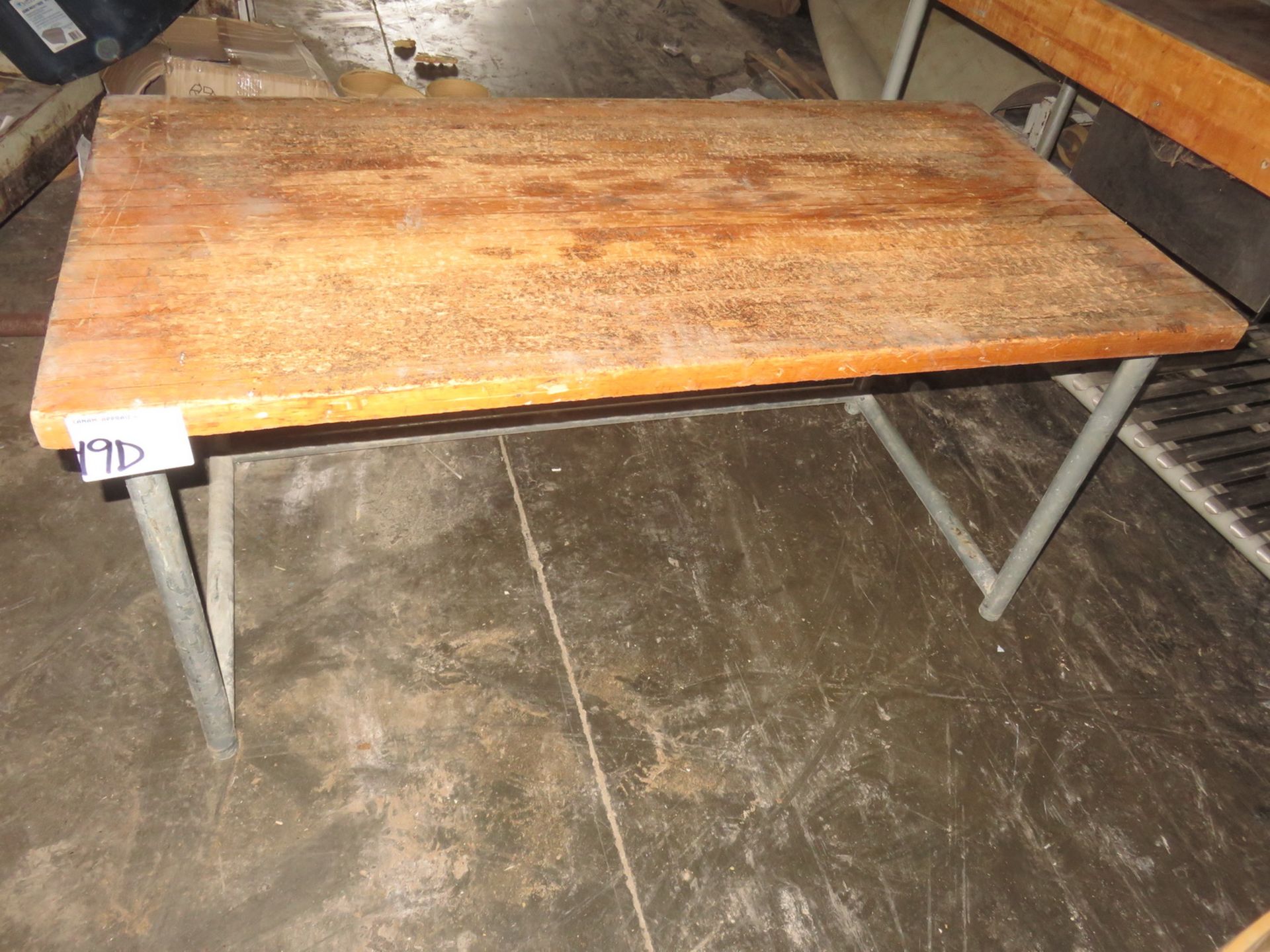 MAPLE TOP & STEEL 30" X 5' PREP TABLE