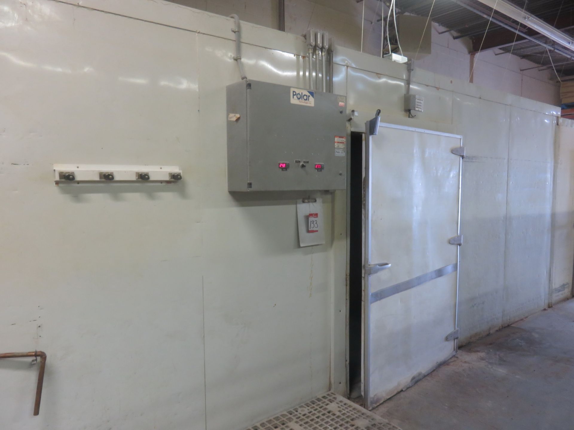 LOT - POLAR TECHNOLOGY APPROX. 19' X 16' X 102"H ELEVATED FLOOR WALK-IN FREEZER W/ (2) REF PLUS