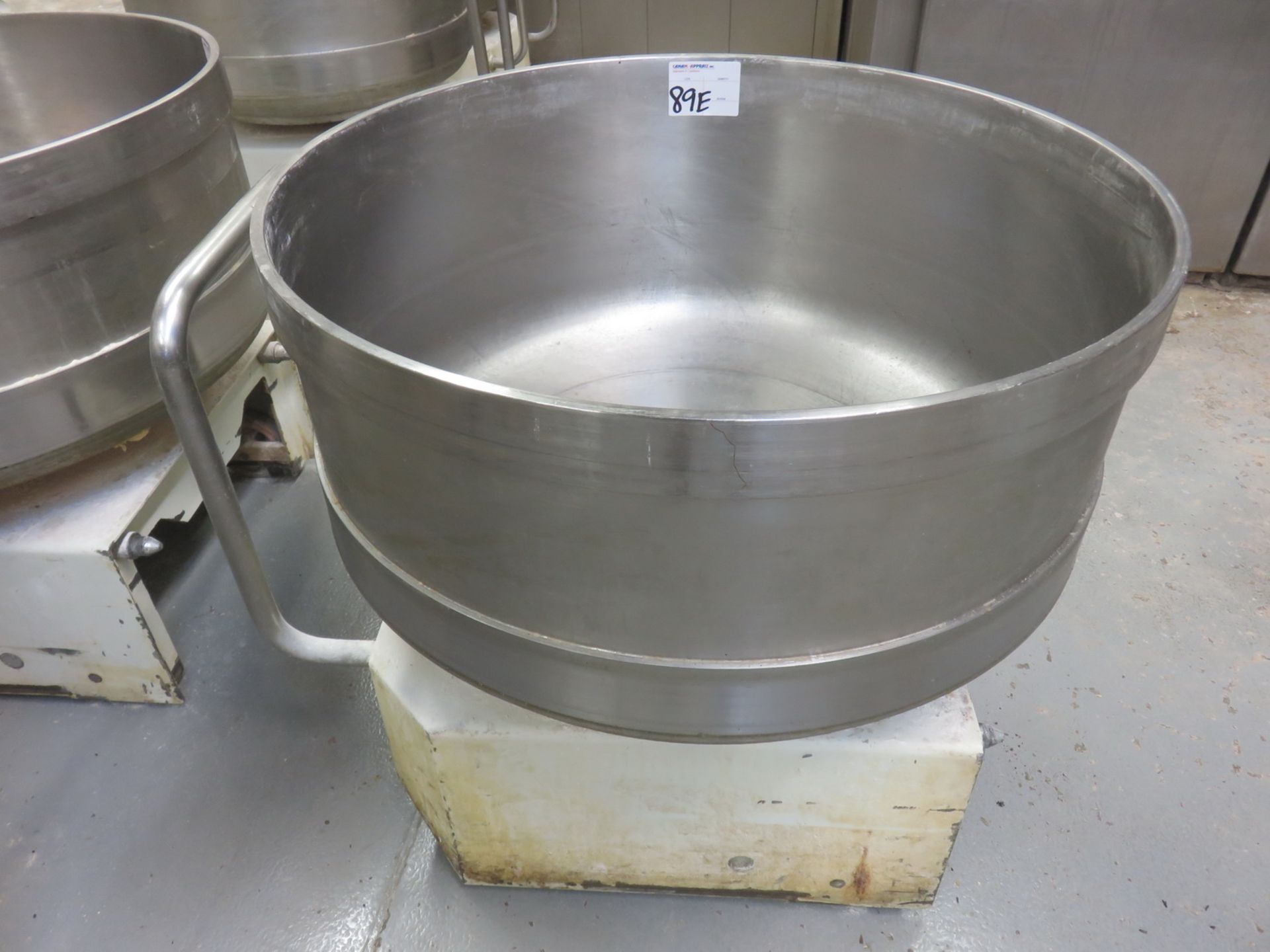 STAINLESS STEEL APPROX 36"DIA X 17"DEEP APPROX 200 - 240KG CAP SPIRAL DOUGH MIXING BOWL W/ TROLLEY