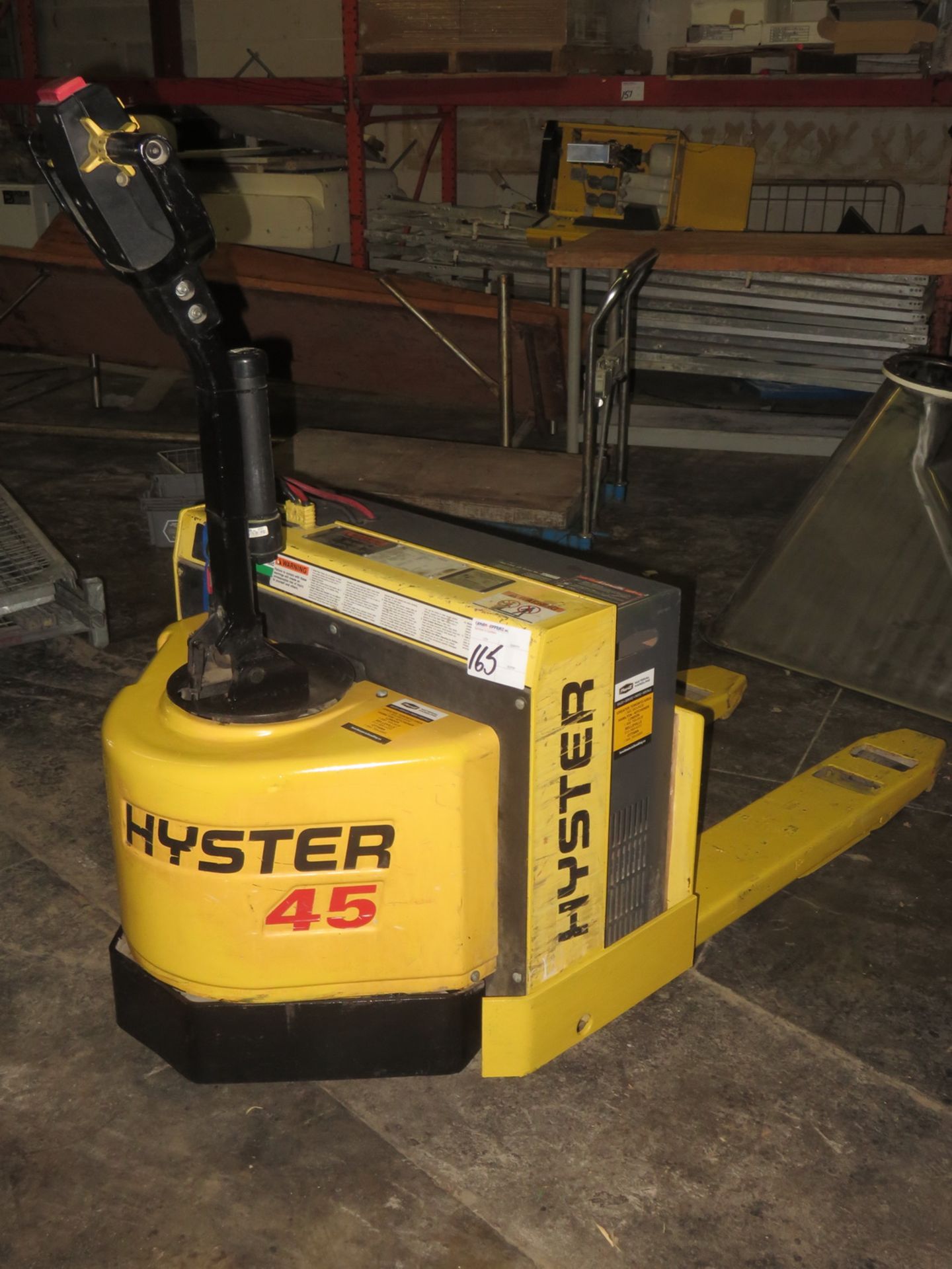HYSTER W45XT 4,500LBS CAP ELECTRIC PALLET JACK W/ BUILT-IN CHARGER, S/N A215H03533T