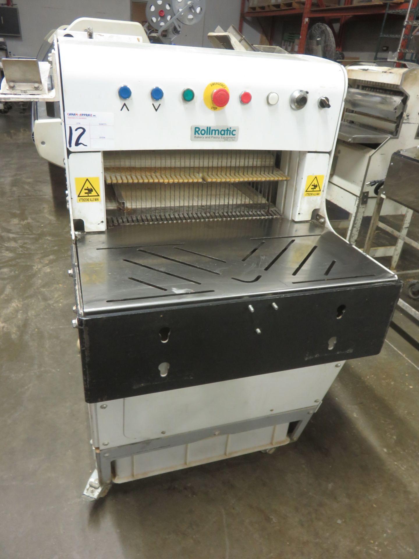 ROLLMATIC MONDIAL 520 20"W CUT AUTOMATED BREAD SLICER, S/N 5873