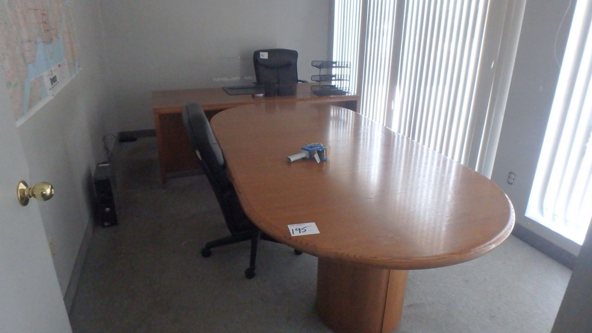 LOT - CONTENTS OF OFFICE C/O: DESK, CHAIRS, BOARDROOM TABLE, ETC.