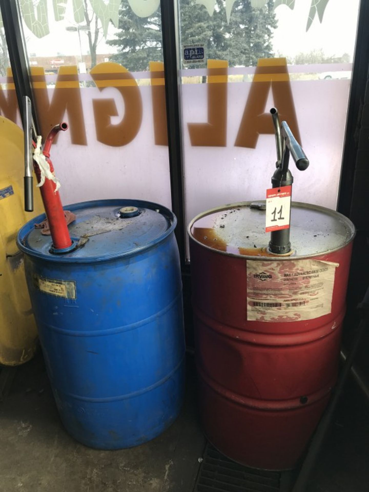 IRVING OIL BARRELS x 2 W/MANUAL PUMPS