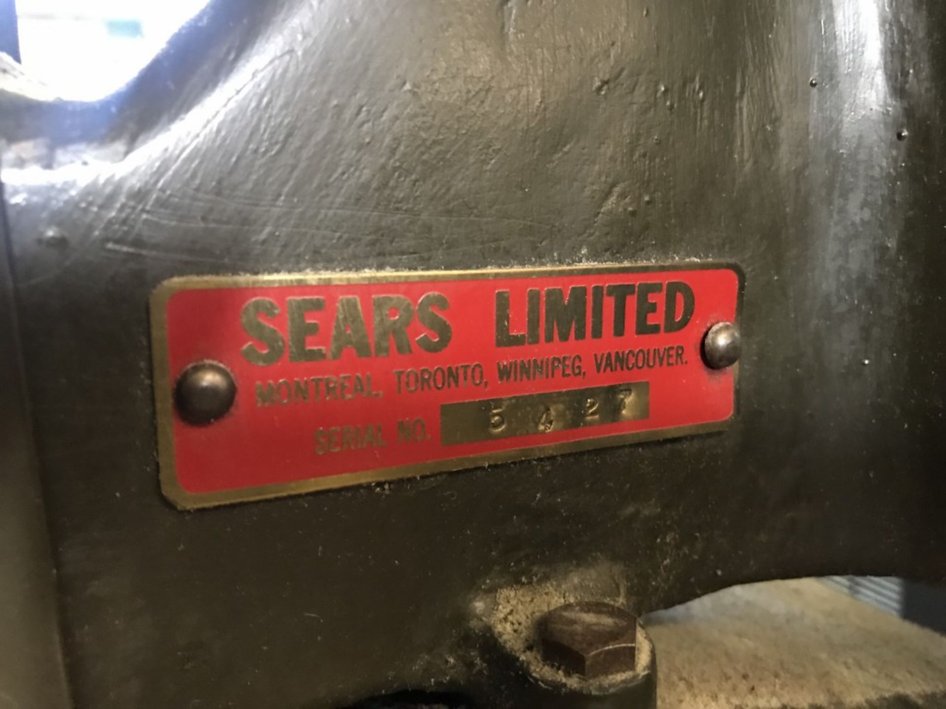 SEARS LIMITED STATIONARY DRILL PRESS - Image 3 of 3