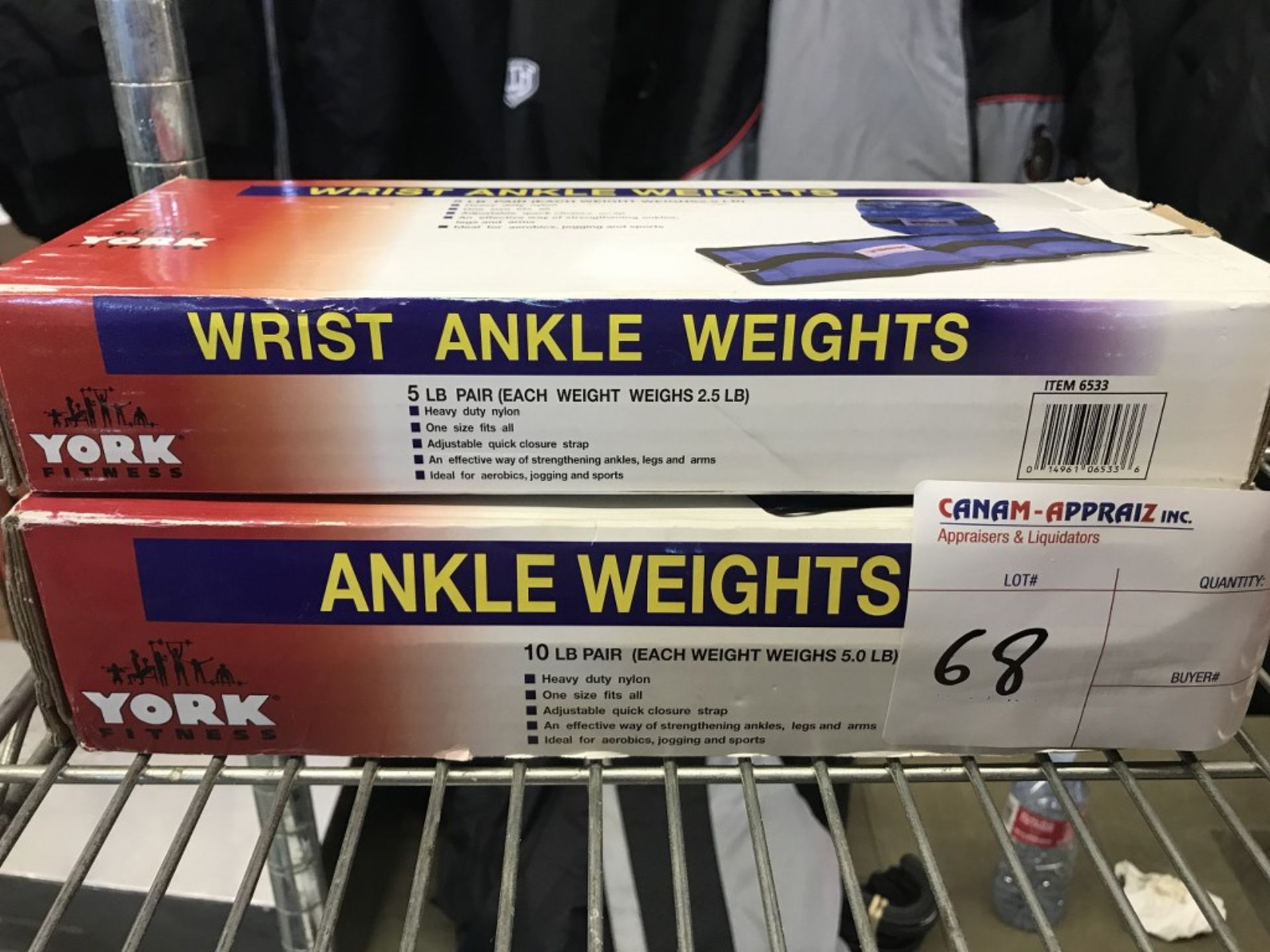 YORK FITNESS 10LB ANKLE WEIGHTS (PAIR) & 5LB WRIST ANKLE WEIGHTS (PAIR)