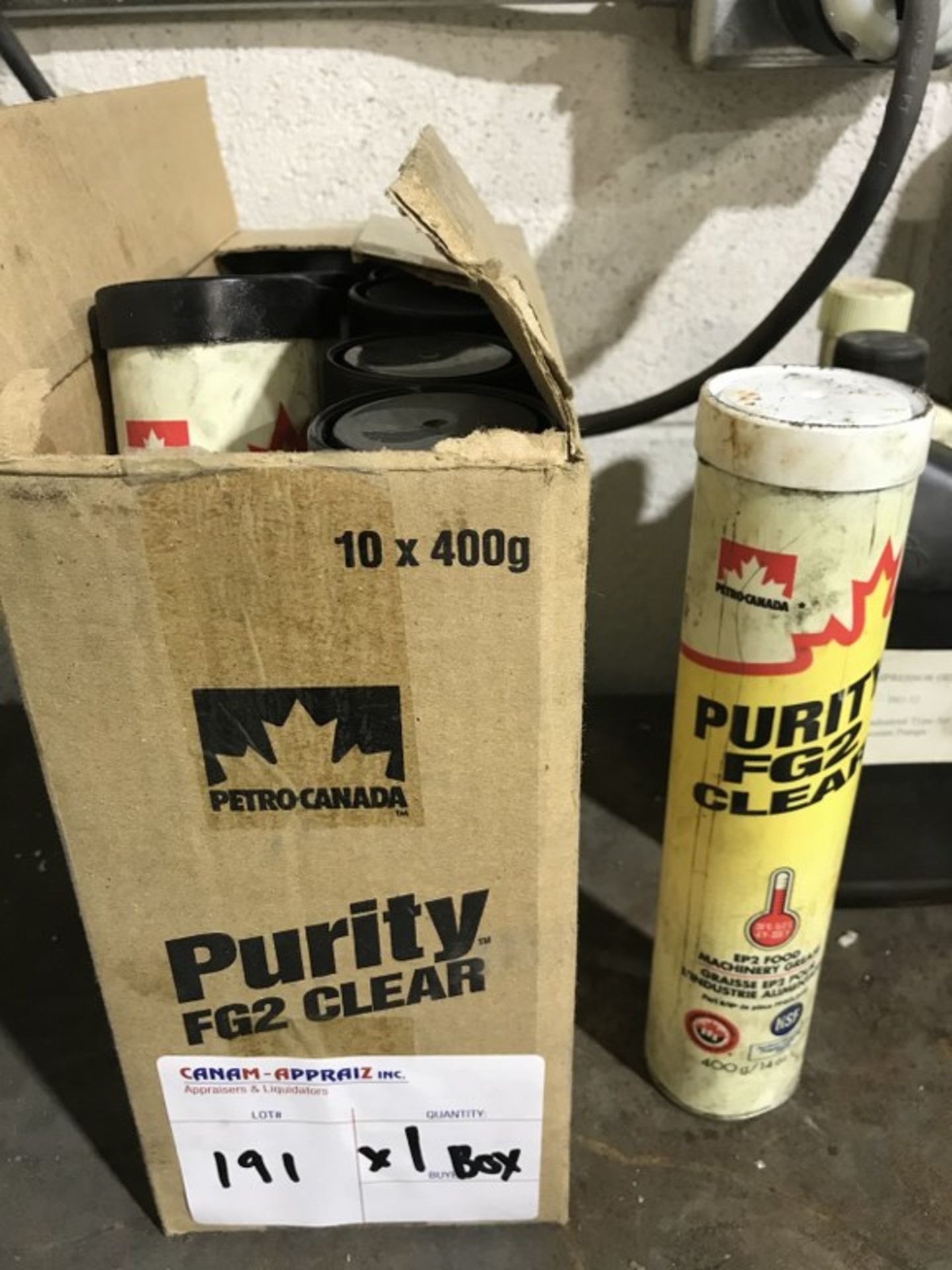 1 BOX - 9 X PETRO CANADA - FG2 CLEAR MACHINERY GREASE