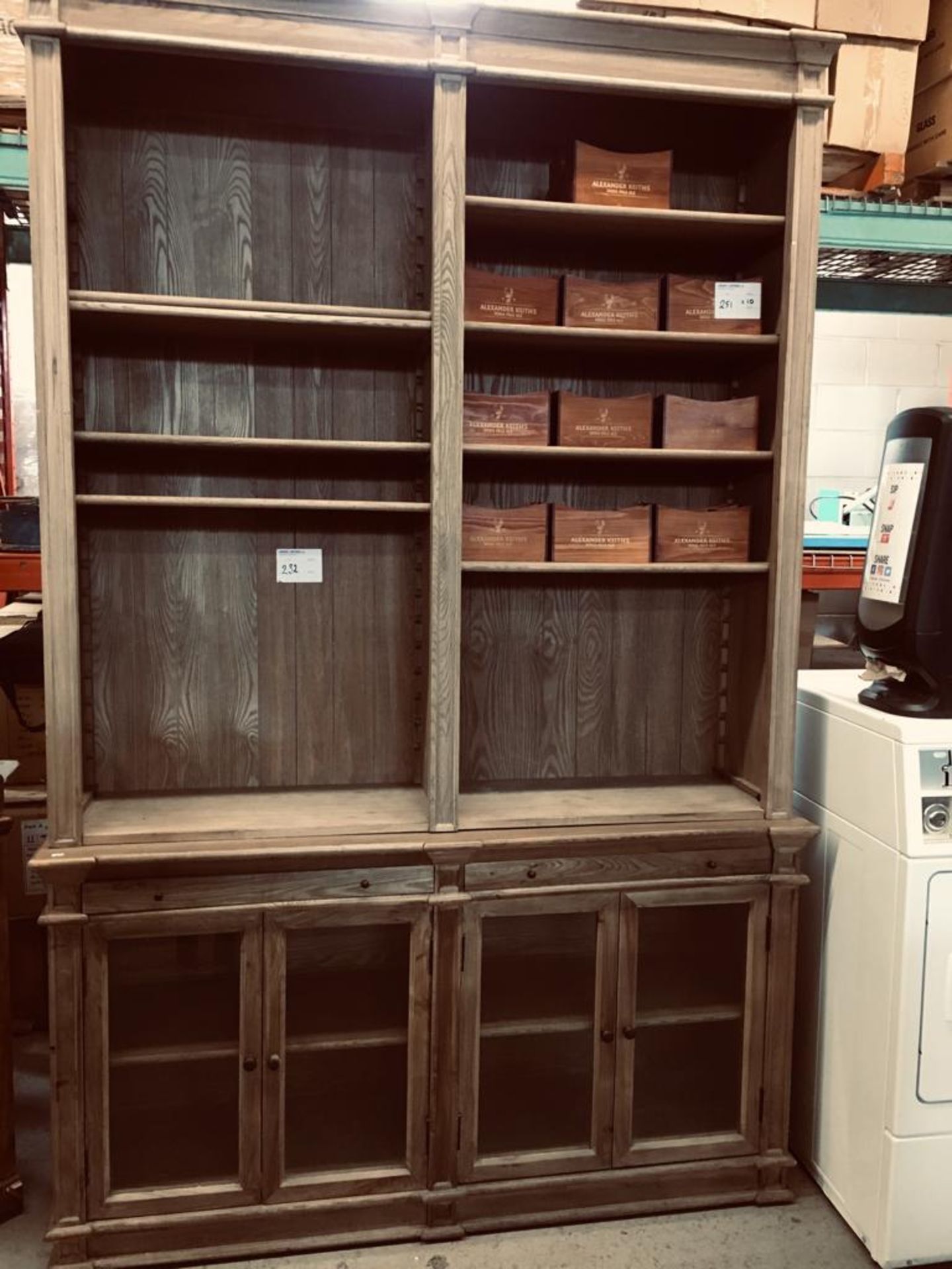 WALL UNIT & CABINET W/ GLASS DOORS