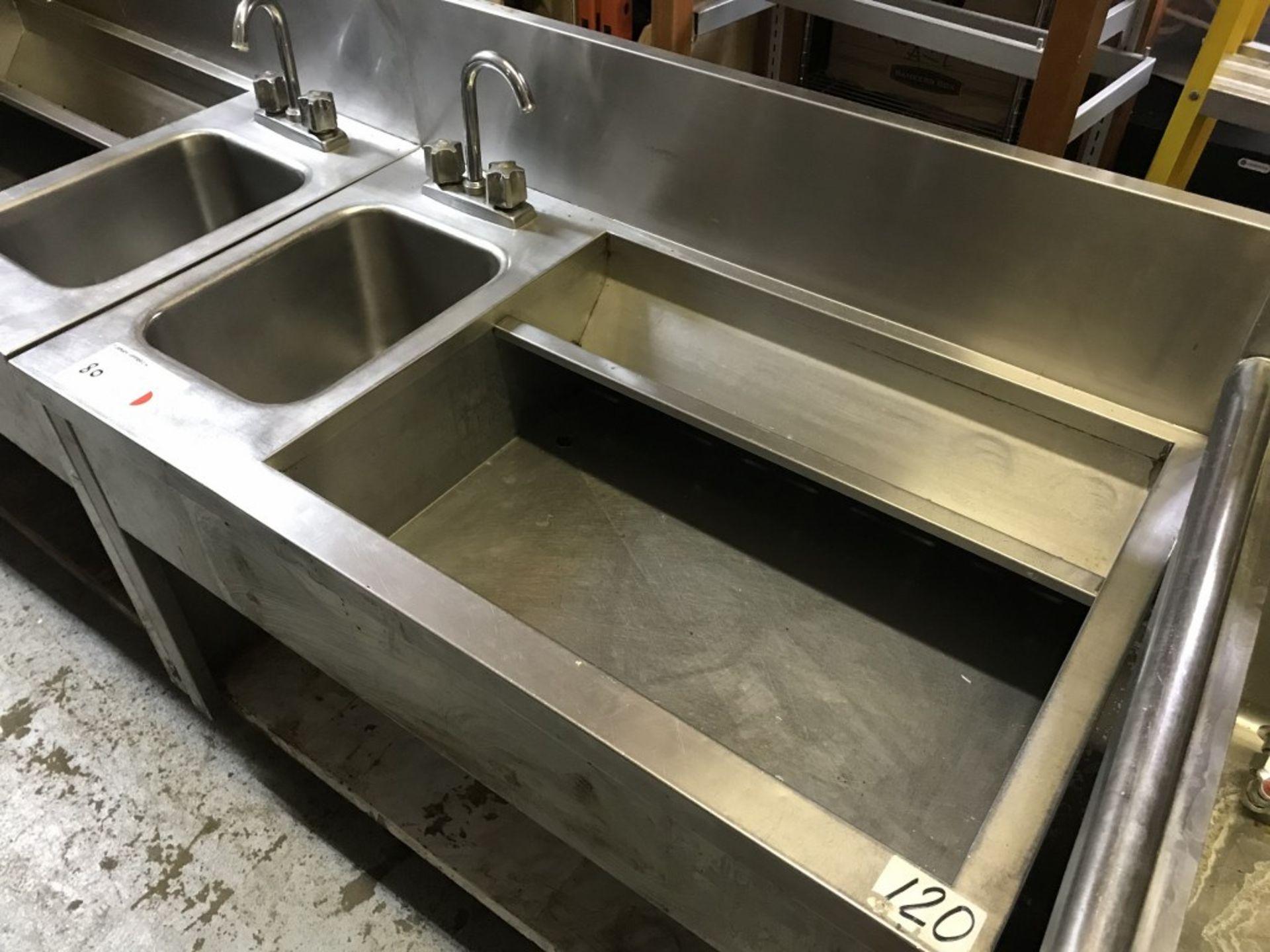 STAINLESS STEEL COCKTAIL/BAR SINK W/ICE STORAGE - Image 2 of 2