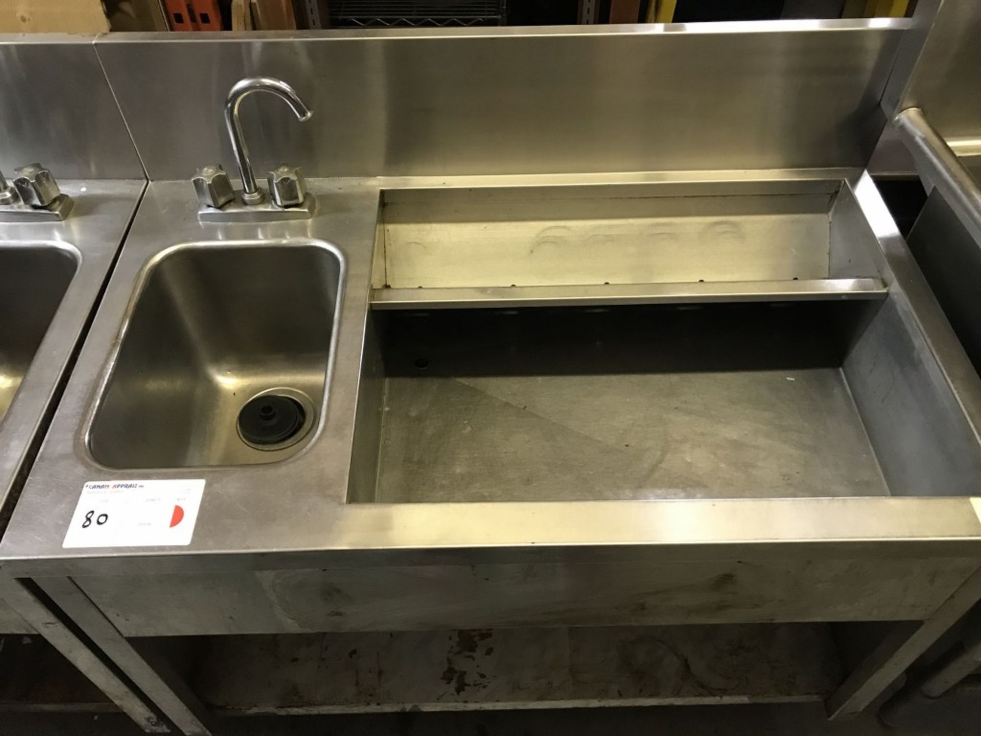 STAINLESS STEEL COCKTAIL/BAR SINK W/ICE STORAGE