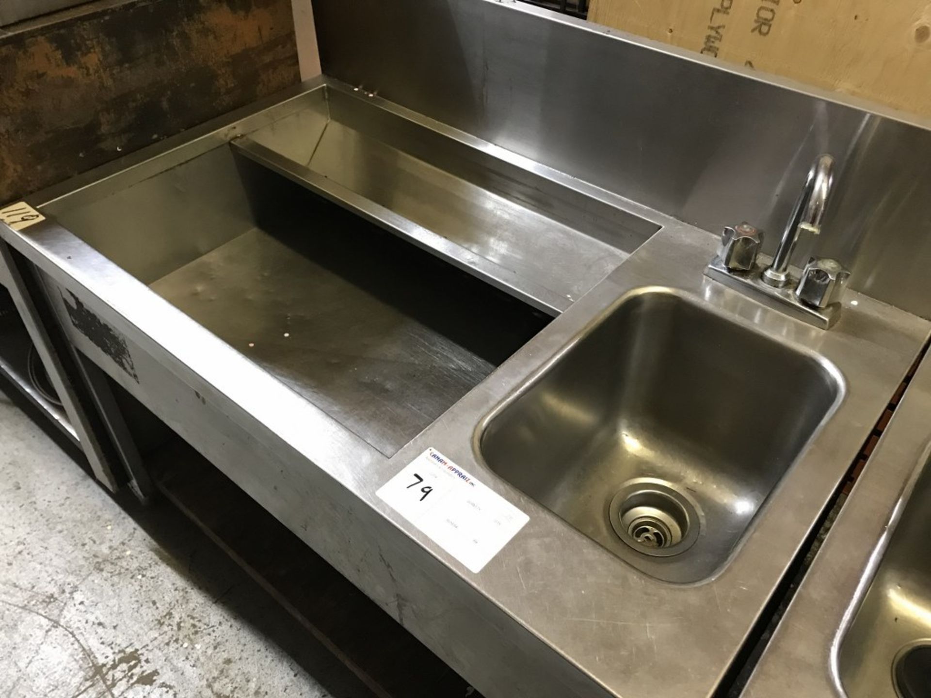 STAINLESS STEEL COCKTAIL/BAR SINK W/ICE STORAGE - Image 2 of 2