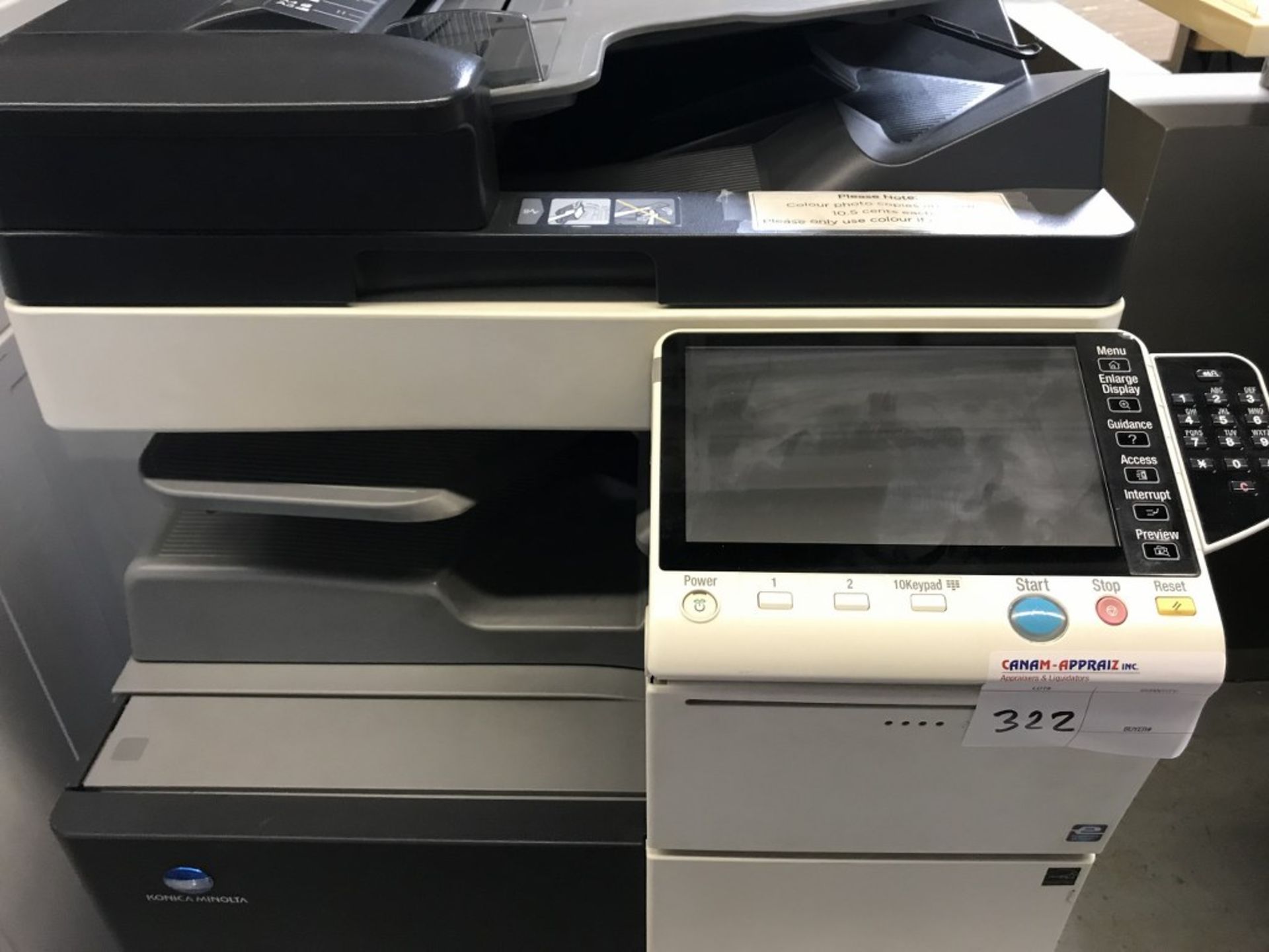 KONICA MINOLTA - BIZHUB C284e MULTIFUNCTION PHOTOCOPIER W/ 3 X TRAYS - MODEL # C302300 - Image 3 of 4