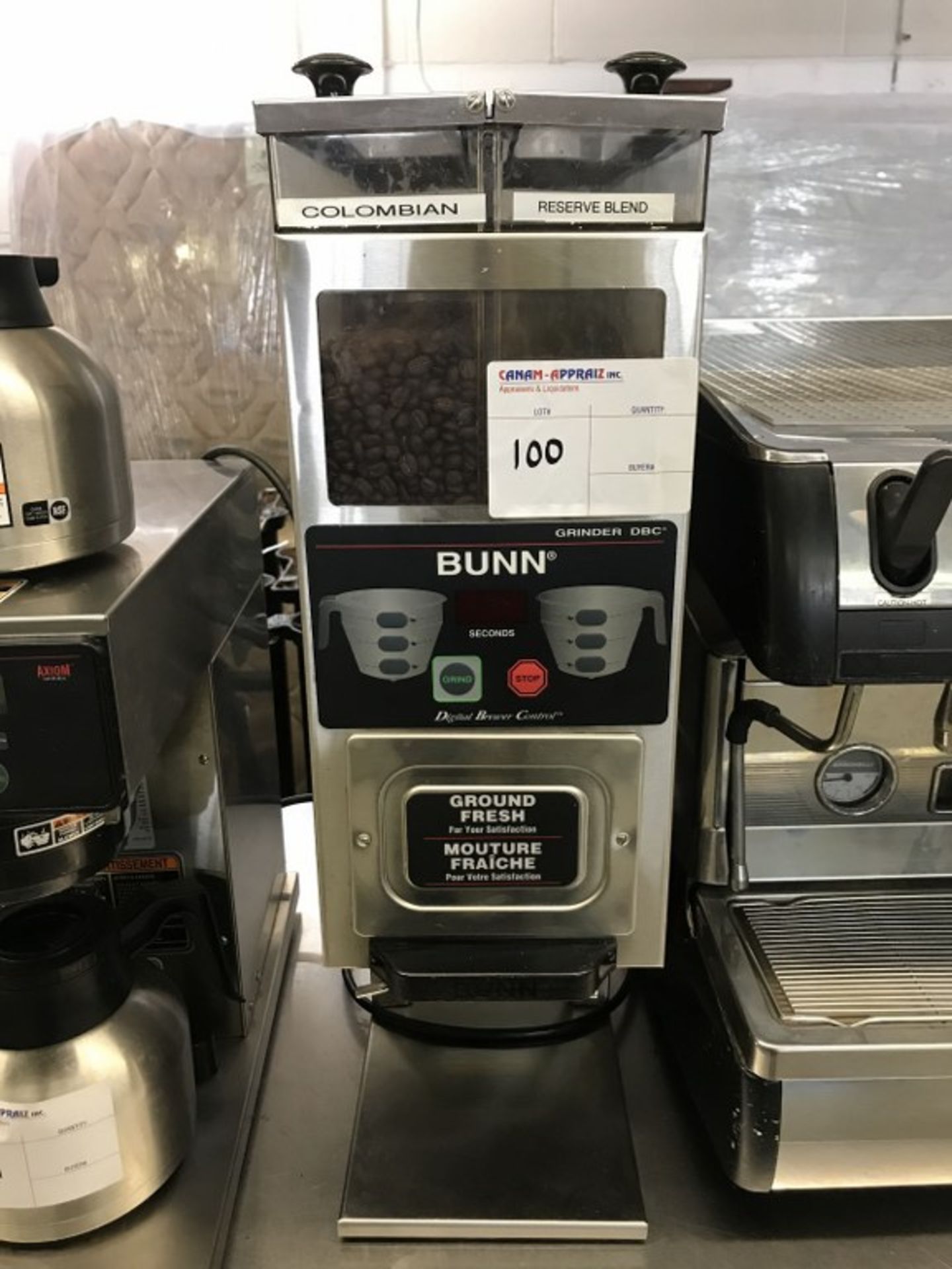 BUNN -O-MATIC - COFFEE GRINDER. MODEL # G9-2T DBC