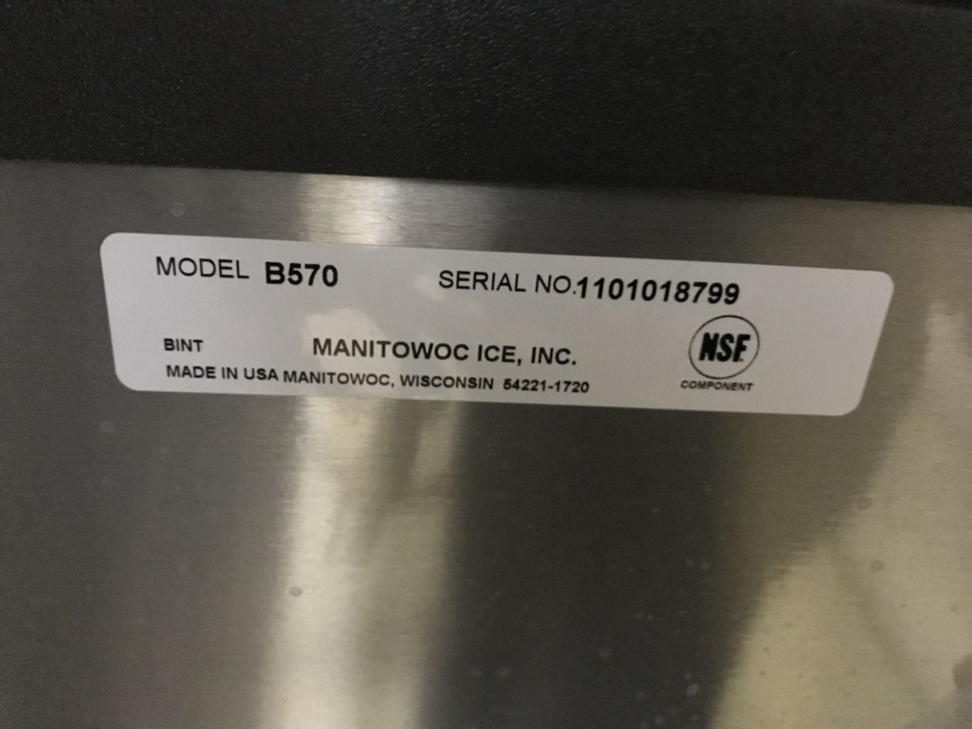 ICE O MATIC - B570 COMMERCIAL ICE MACHINE W/STORAGE CHEST - MODEL # KDT0400A-161 - Image 7 of 7