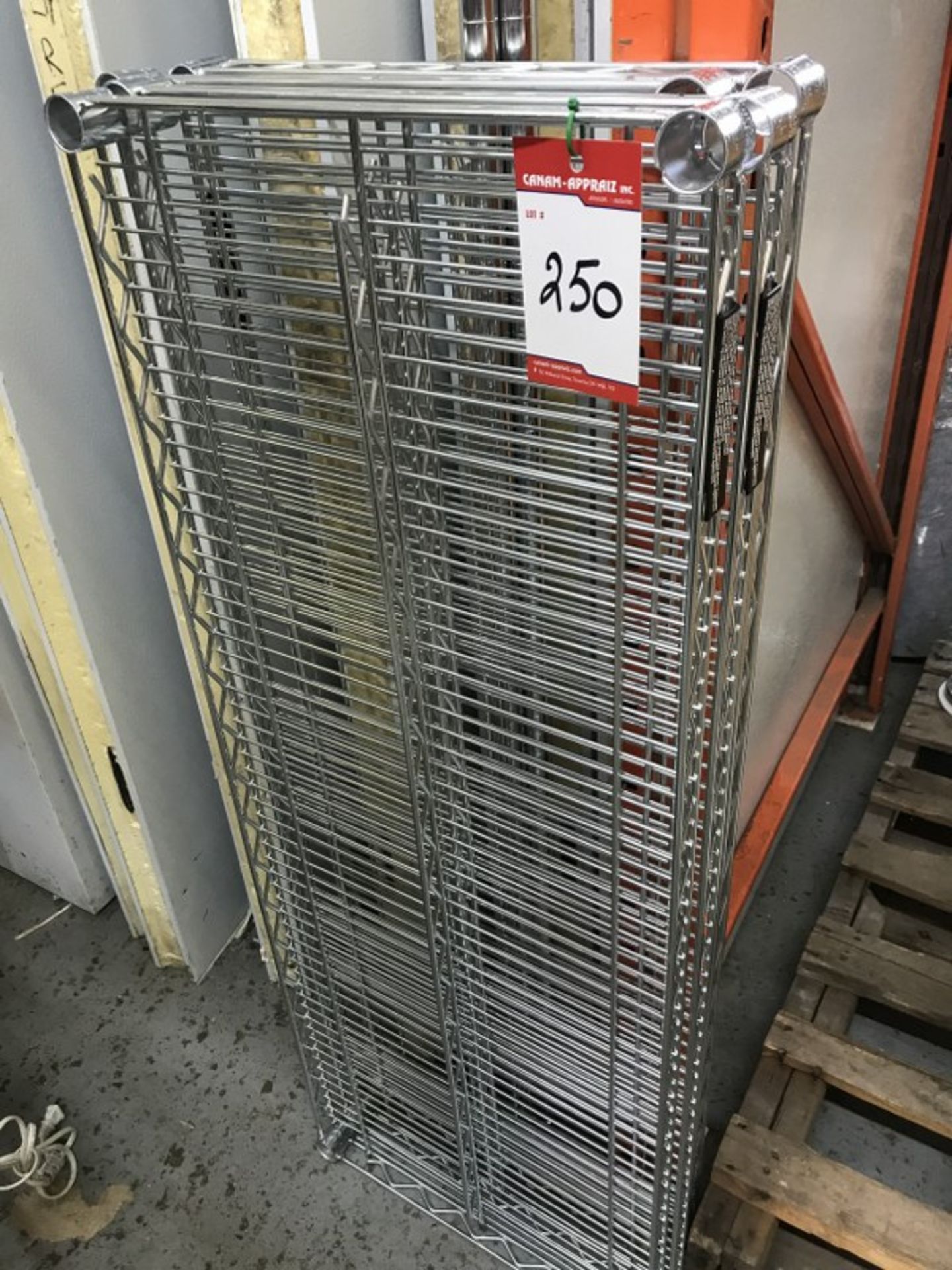 4 TIER STAINELESS STEEL STATIONARY MESH RACKING