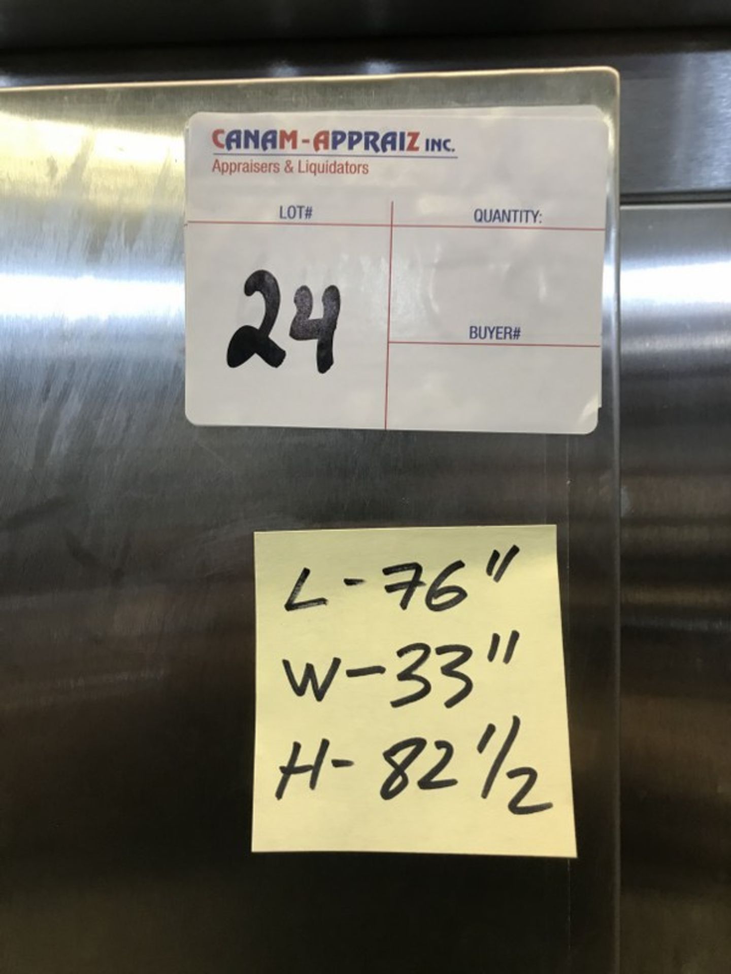 CONTINENTAL - MODEL: 3R - 78" STAINLESS STEEL 3-SECTION SOLID DOOR REACH-IN REFRIGERATOR - Image 2 of 4