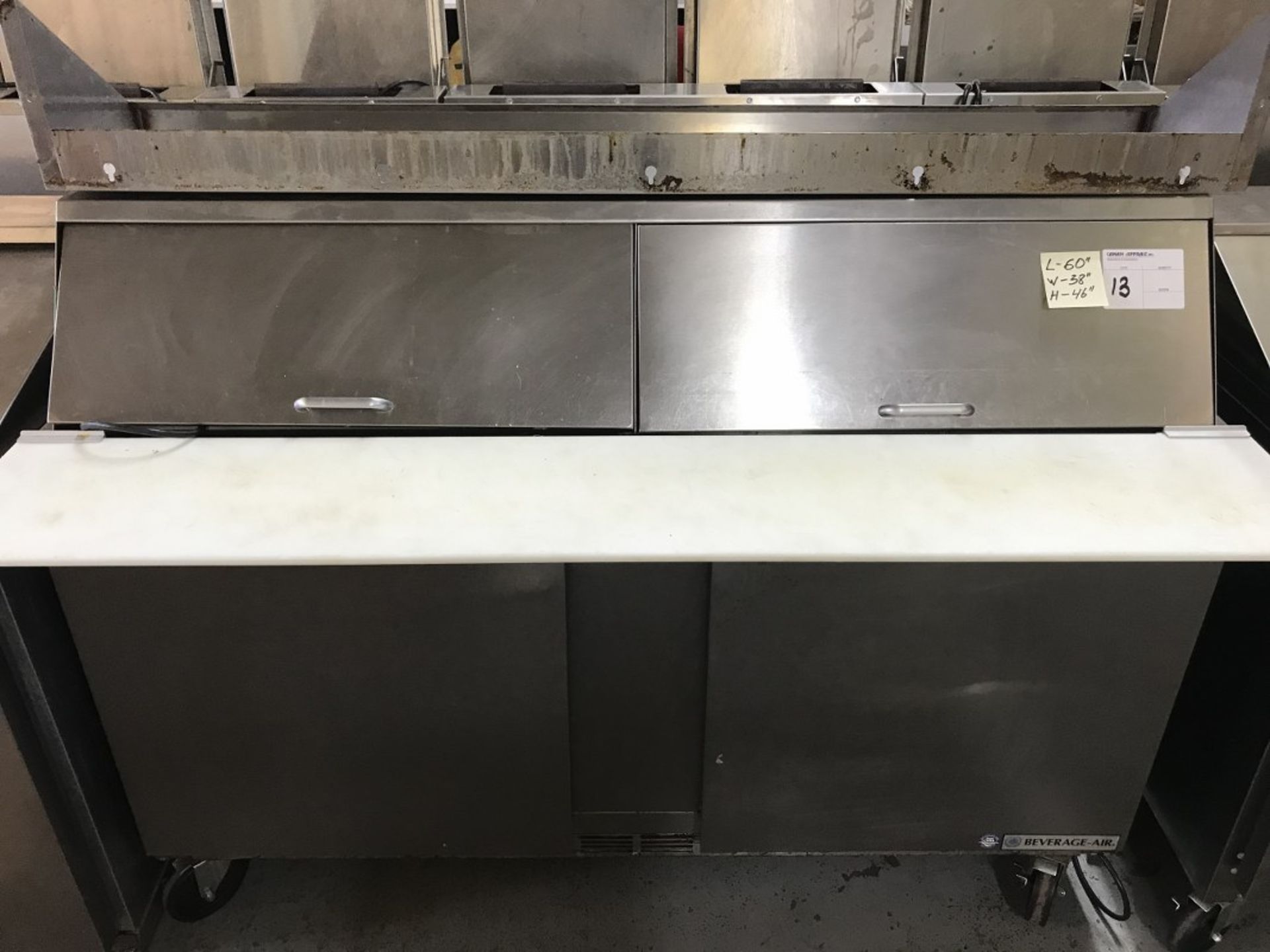 BEVERAGE-AIR - MODEL: SPE60-24M-DS - 60" MEGA-TOP SANDWICH/SALAD PREP TABLE - ELITE SERIES