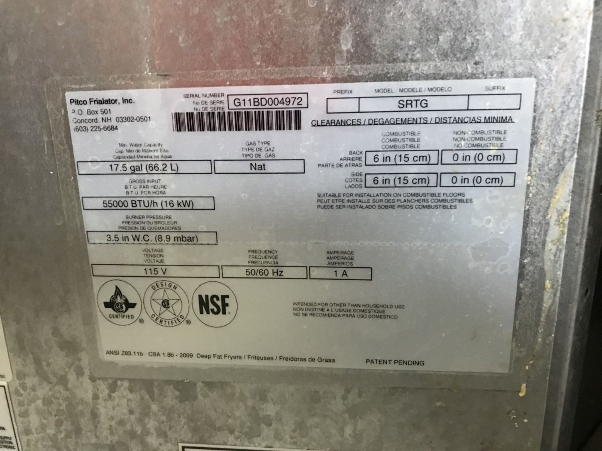 PITCO - MODEL: SRGT - TRIPLE THERMALIZER - 48.5"X35.5"X46.5" - Image 4 of 5