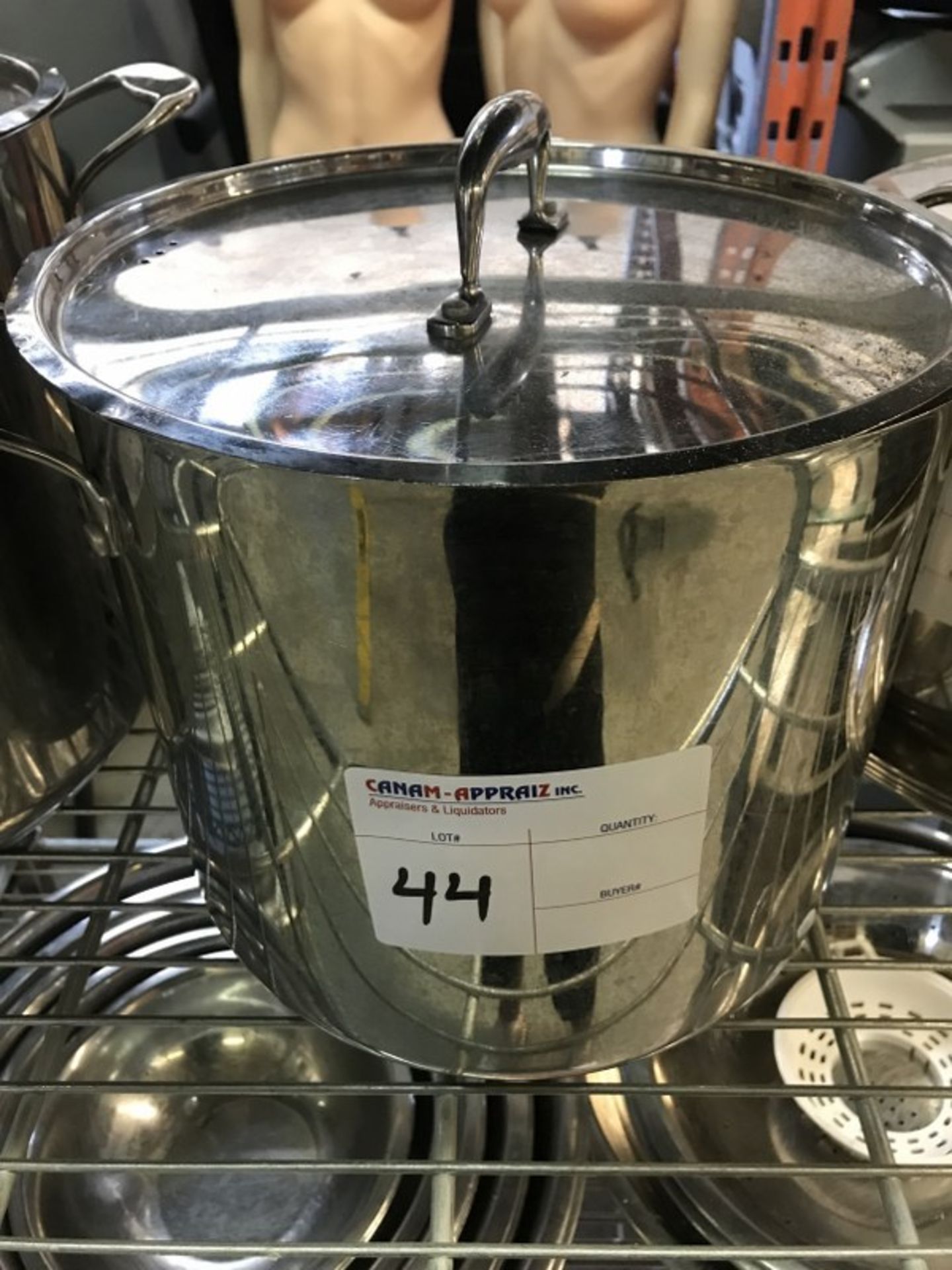 LARGE POT STAINLESS STEEL COOKING POT W/LID