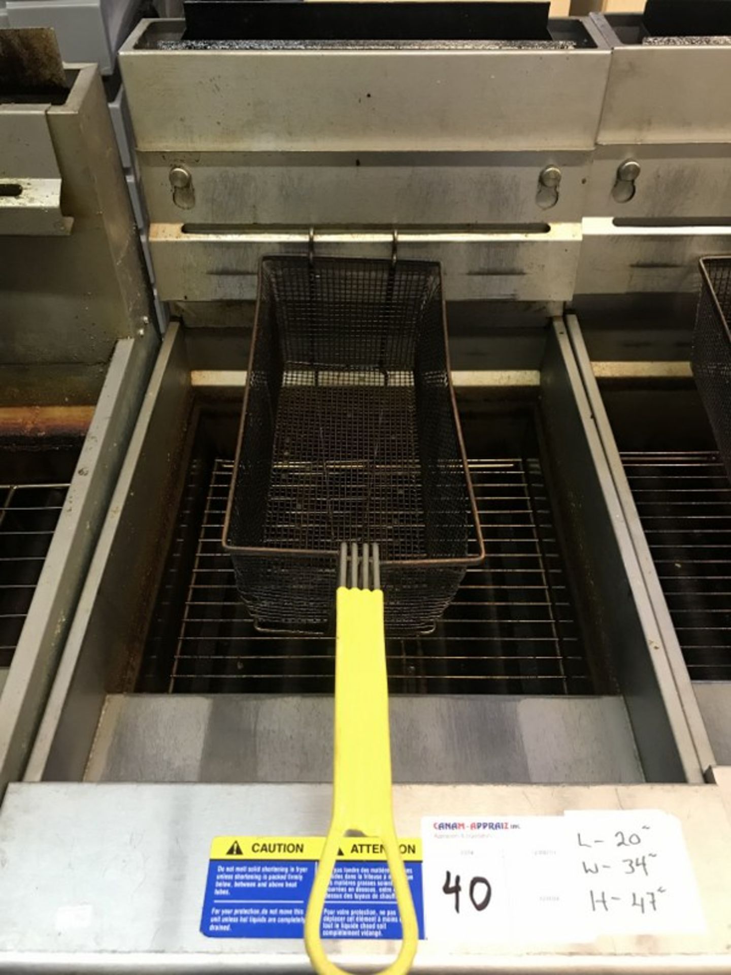 PITCO - MODEL: SG18 - STAINLESS STEEL FRYER. 34"X20"X47" - Image 2 of 4