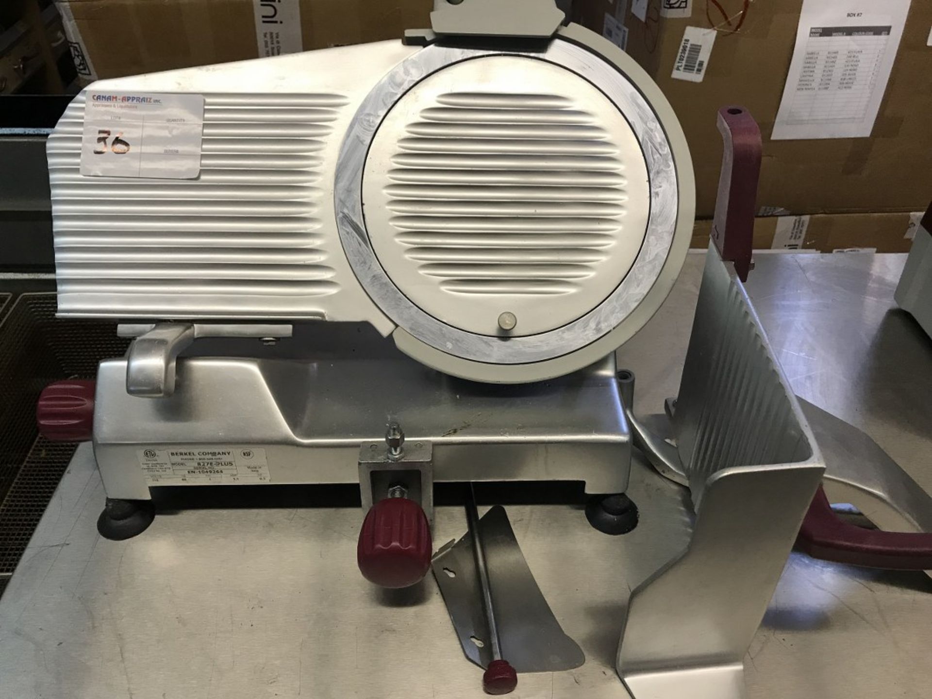 BERKEL - MODEL: 827E-PLUS - 12" MANUAL GRAVITY FEED MEAT SLICER