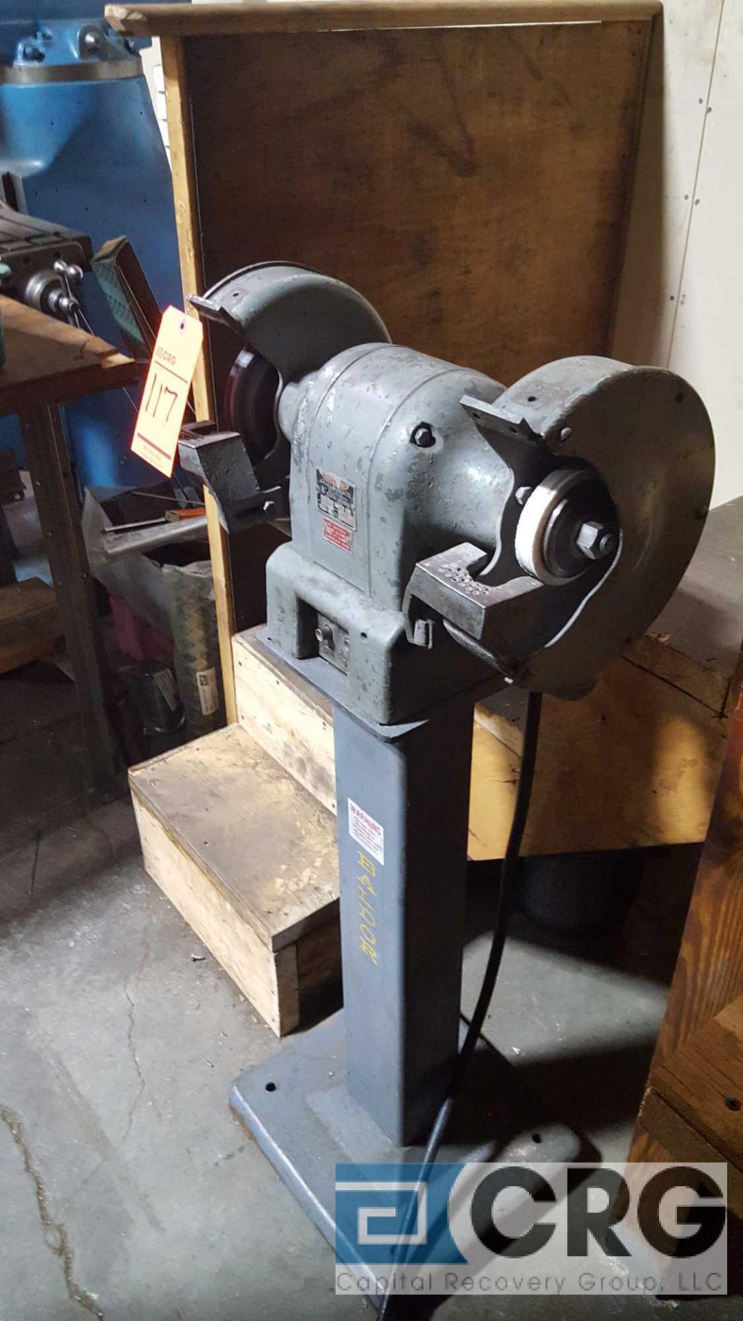 Black and Decker 8" double end pedestal grinder, 3/4 hp, 3 ph. - Image 2 of 2