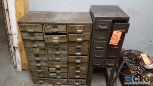 Lot of assorted springs etc, with 2 cabinets