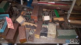 1 lot of assorted numbering and lettering punches, contents of the cart,cart excluded