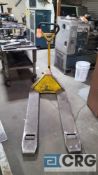 Hydraulic pallet jack, make unknown, 5000 lb capacity, 27" x 48" forks.