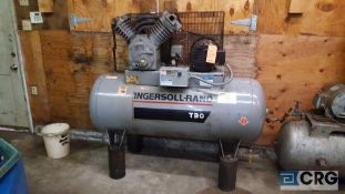 Ingersoll Rand twin cylinder horizontal air compressor, model 2545E10V, serial no 40T C 892405, 10