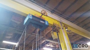 Shaw-Box, 5 ton capacity electric cable hoist with pendant control, beam excluded