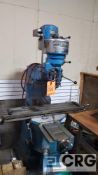 Bridgeport vertical milling machine, series I, 9" x 42" T slot table, serial no 100582.