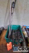 Lot of assorted extended drill bits etc.