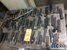 Lot of 80 assorted cutting tool holders etc.