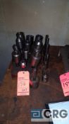 Lot of 19 assorted R 8 collet holders.